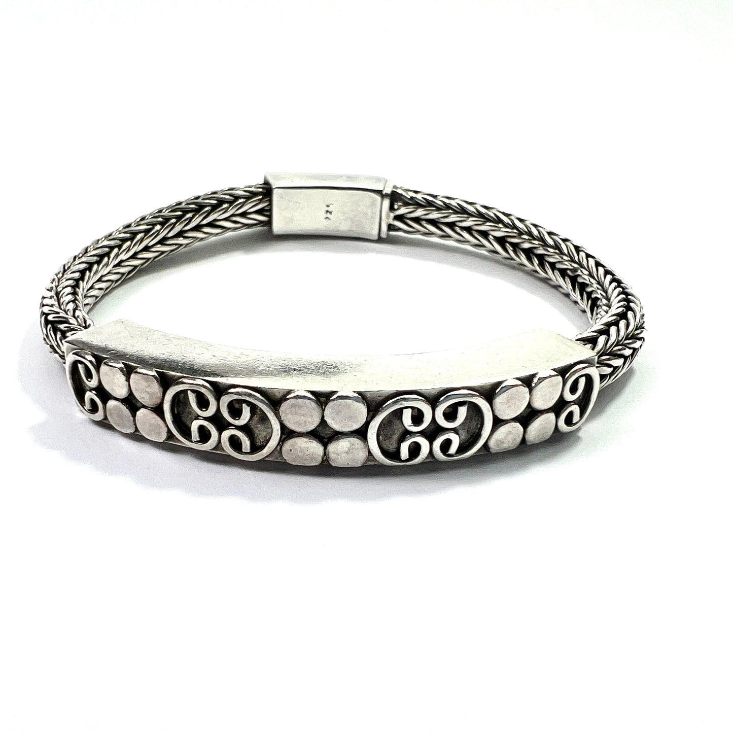 Vintage Sterling Silver Slinky Herringbone Chain Bracelet