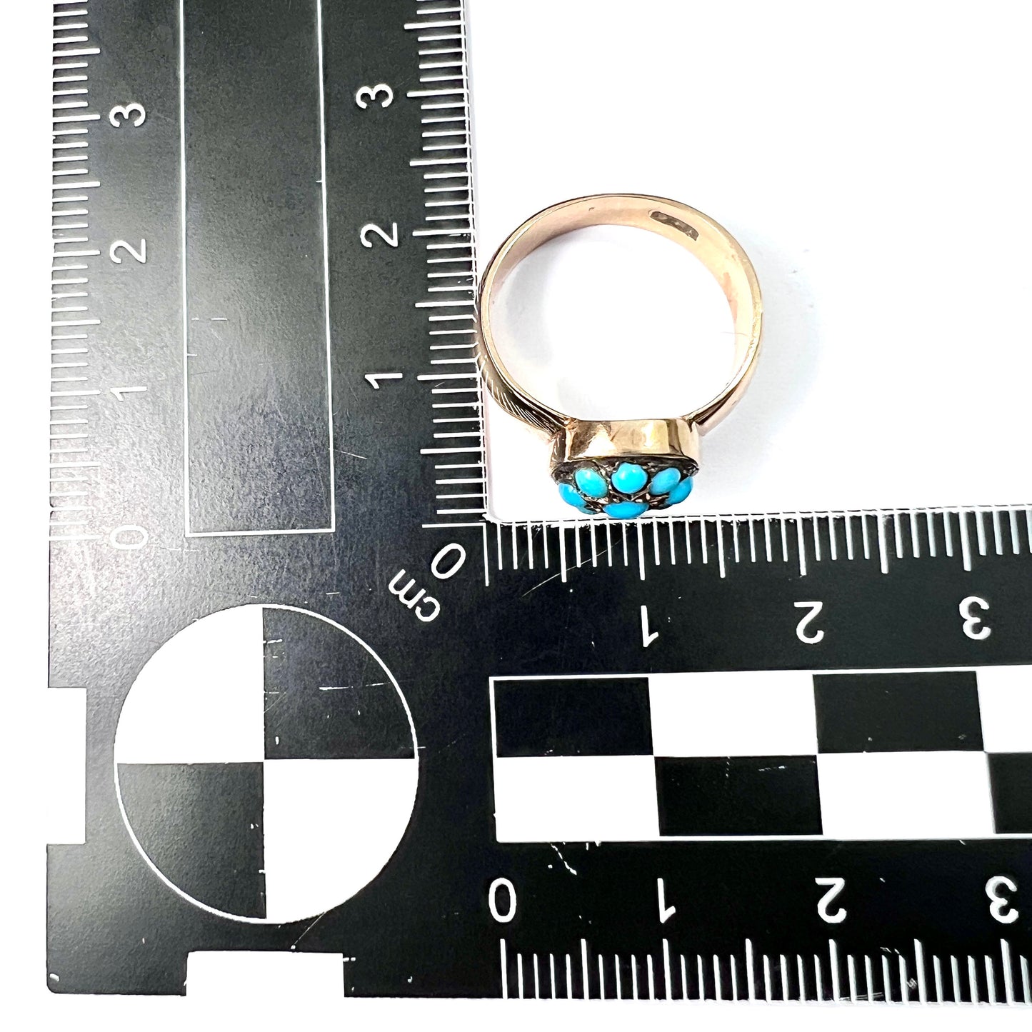 Victorian 18CT Gold Turquoise Star Ring