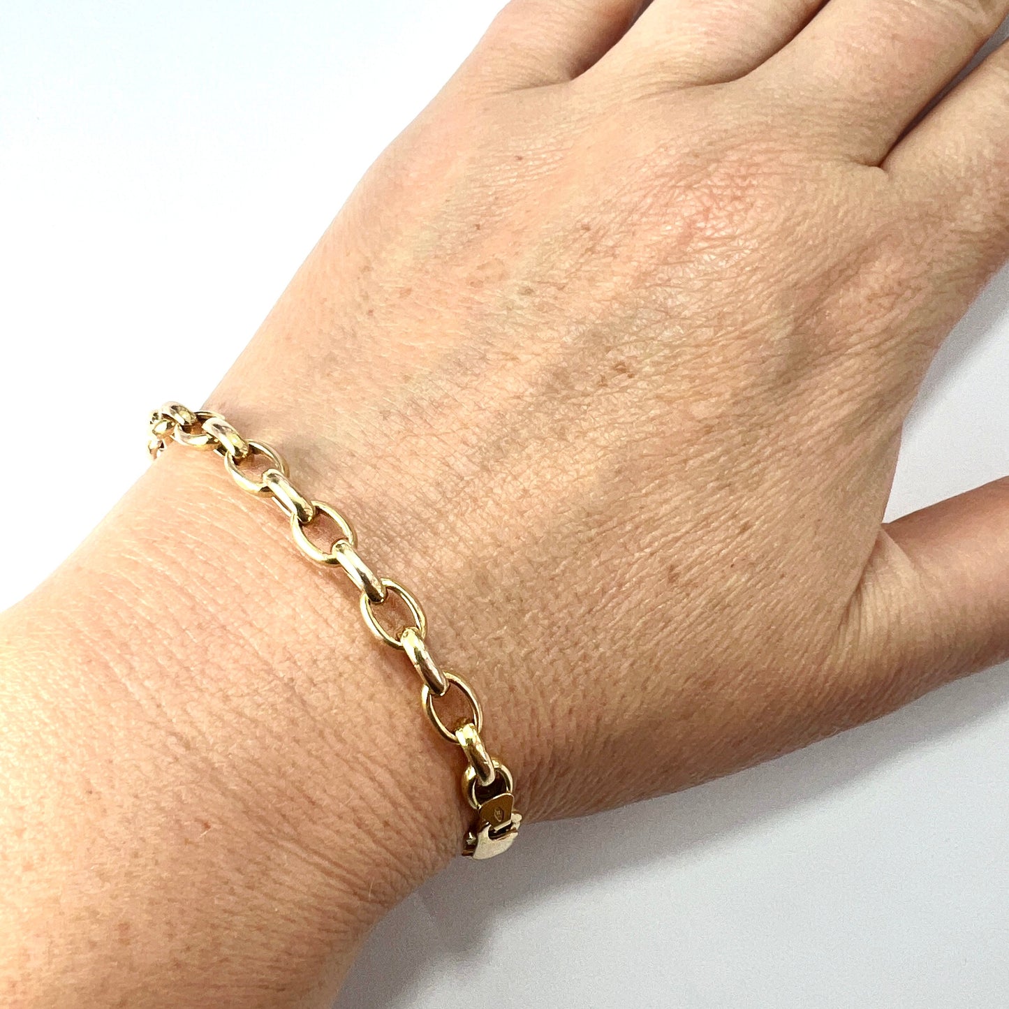 Vintage 9CT Gold Cable Chain Link Bracelet