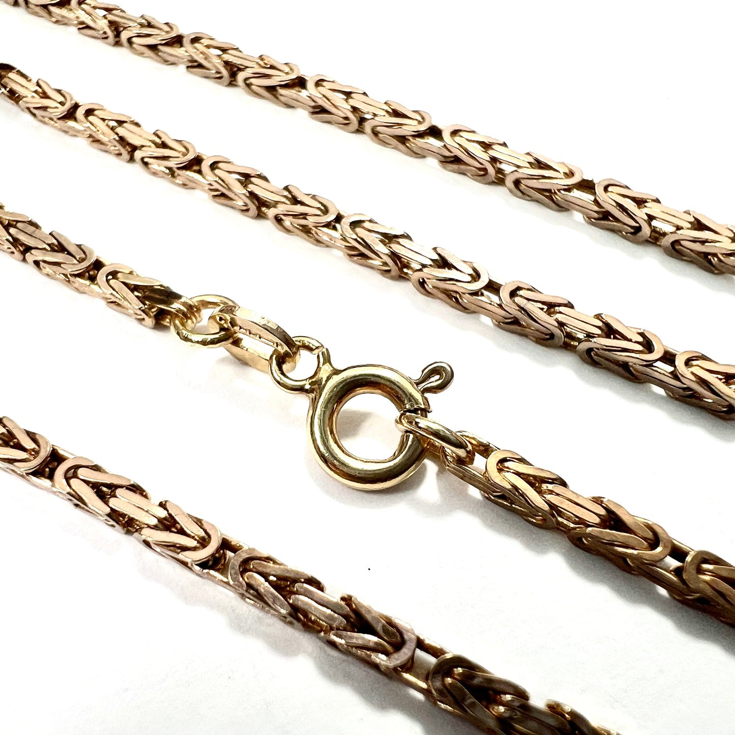 Vintage 9CT Gold Byzantine Link Chain Necklace