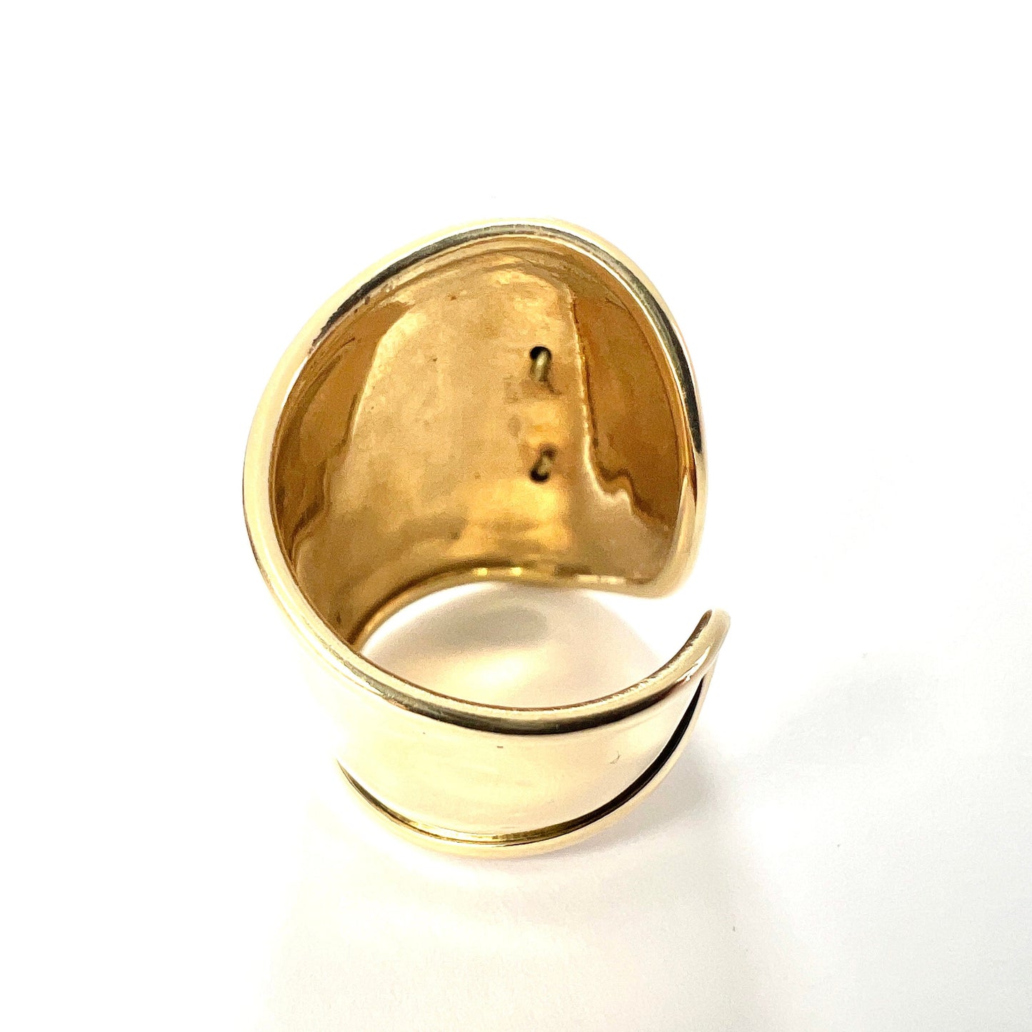 Large Vintage 18CT Gold Veiled Lady Wraparound Ring