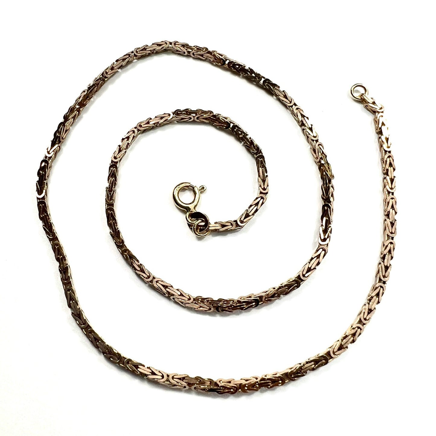 Vintage 9CT Gold Byzantine Link Chain Necklace