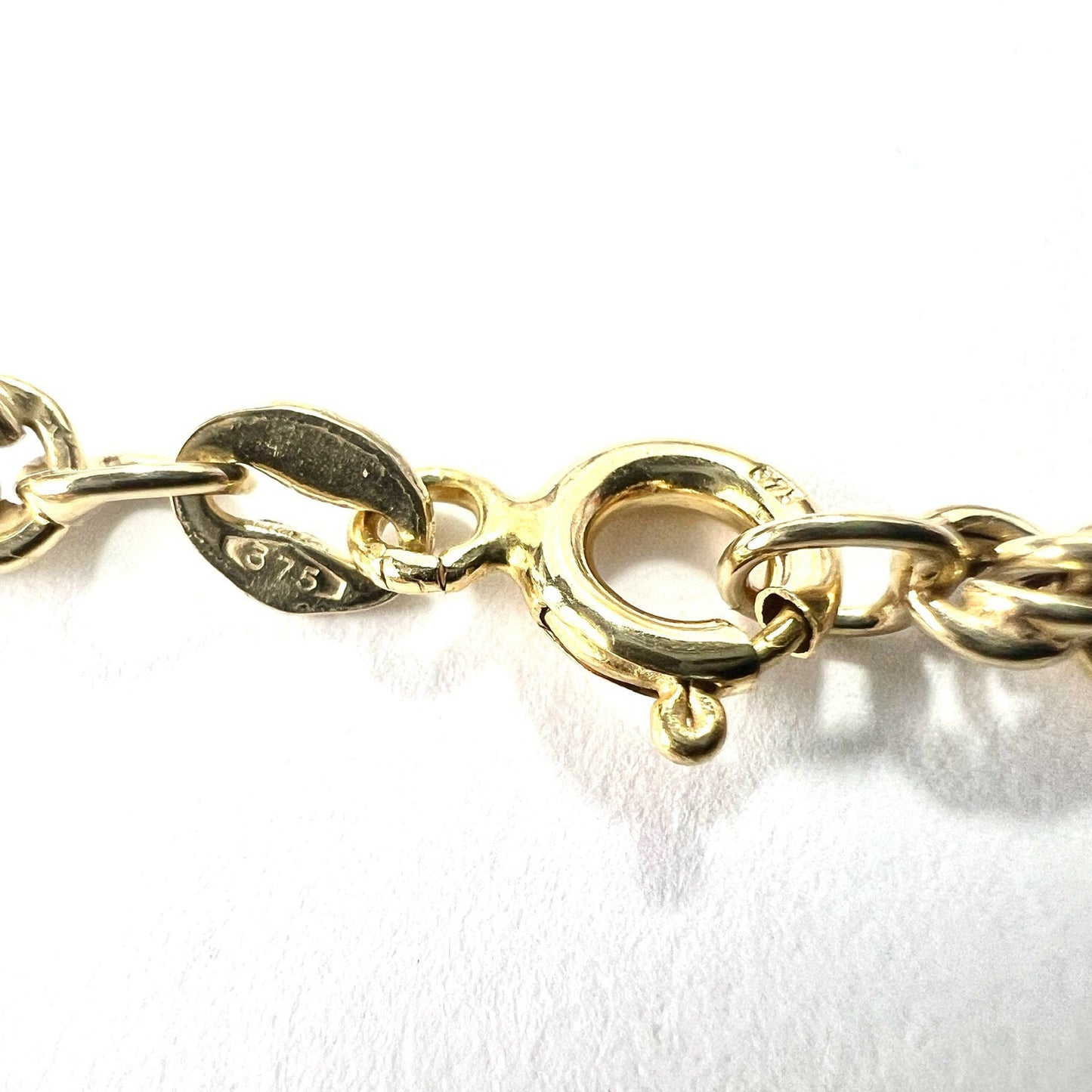Vintage 9CT Gold Rope Twist Bracelet with Bar