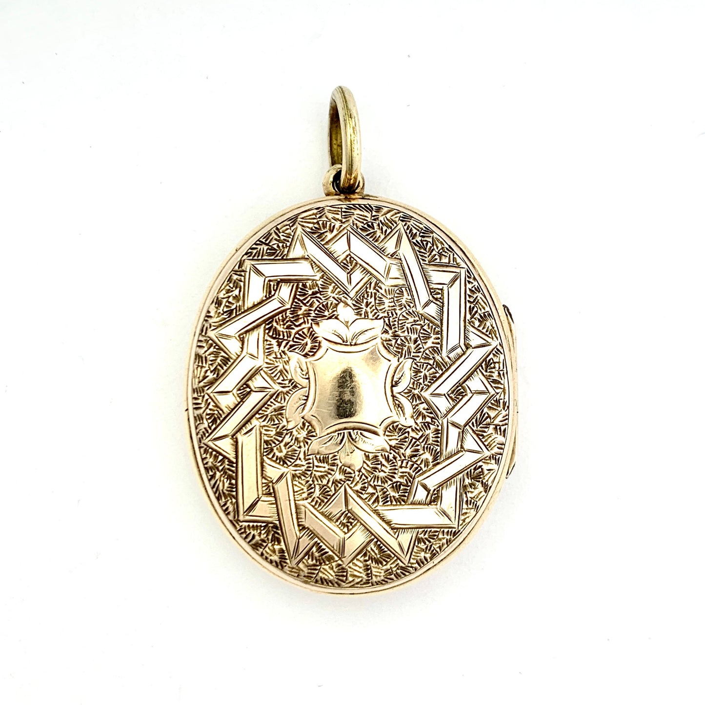 Victorian 9CT Gold Oval Mizpah Locket Pendant