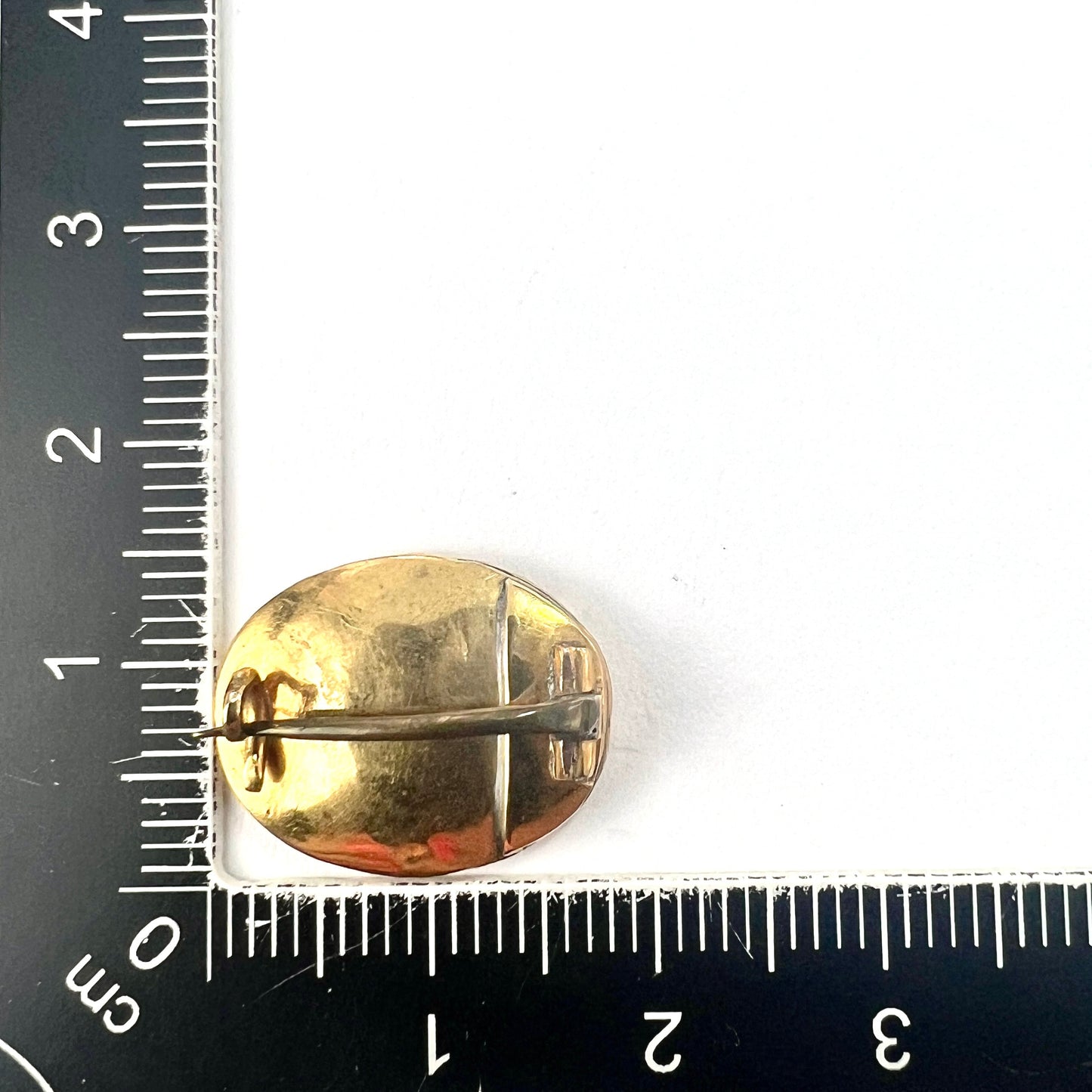 Small Georgian Gold Hair Mourning Brooch