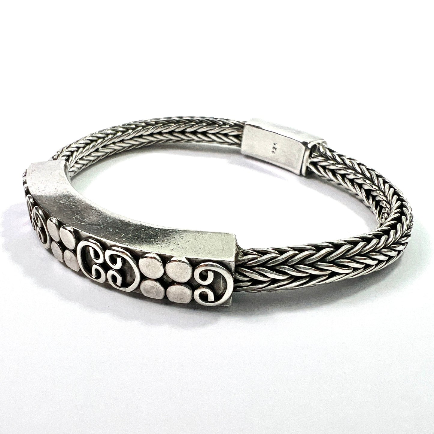 Vintage Sterling Silver Slinky Herringbone Chain Bracelet