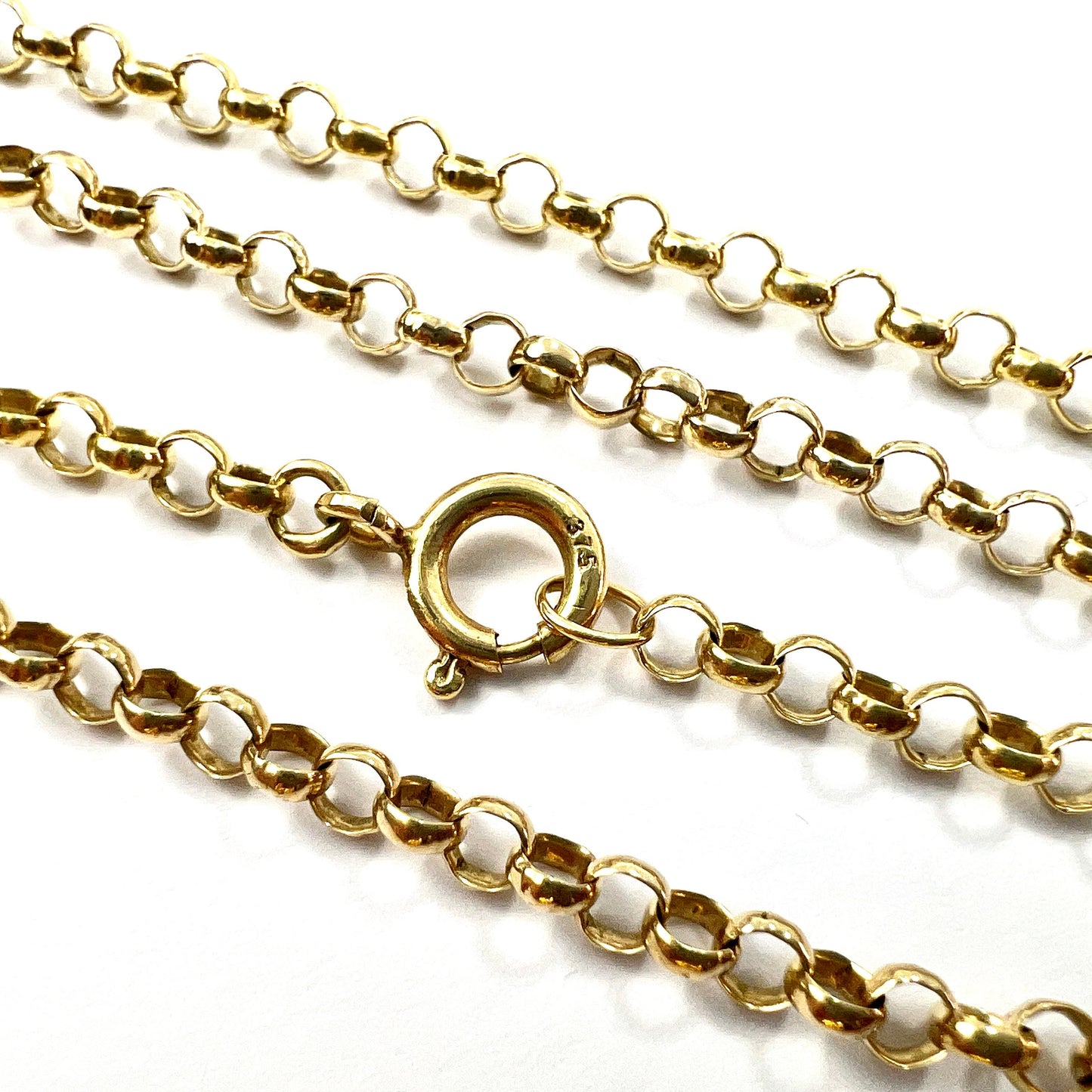 Very Long Vintage 9CT Gold Belcher/Rolo Chain Necklace