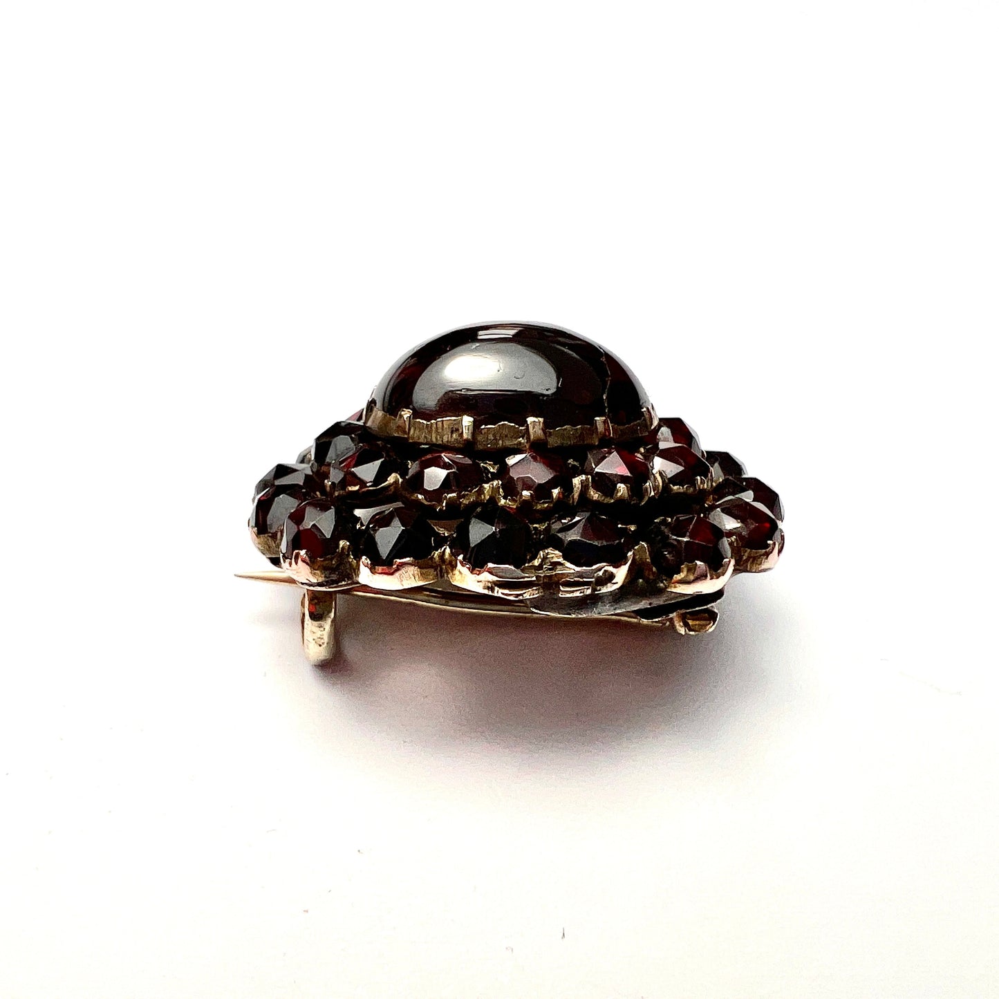 Victorian Garnet Carbuncle Cluster Brooch