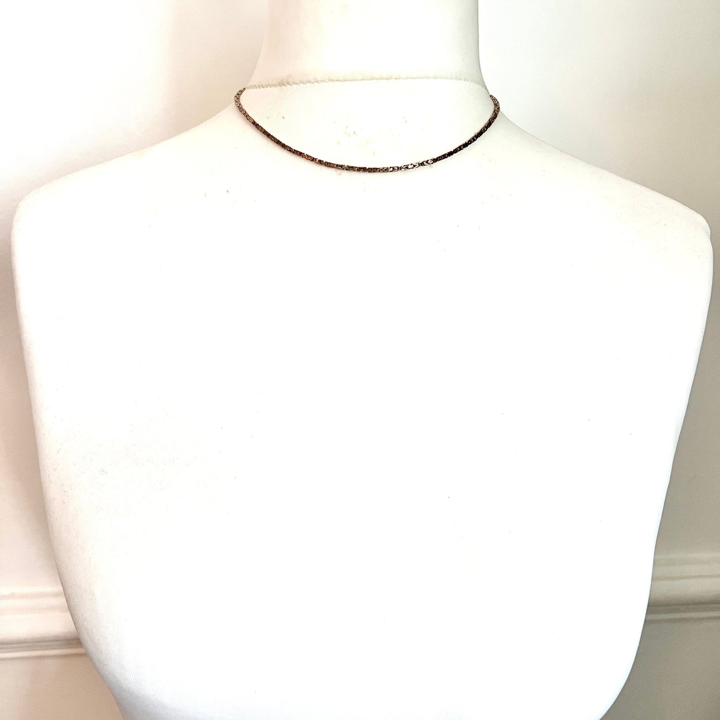 Vintage 9CT Gold Byzantine Link Chain Necklace