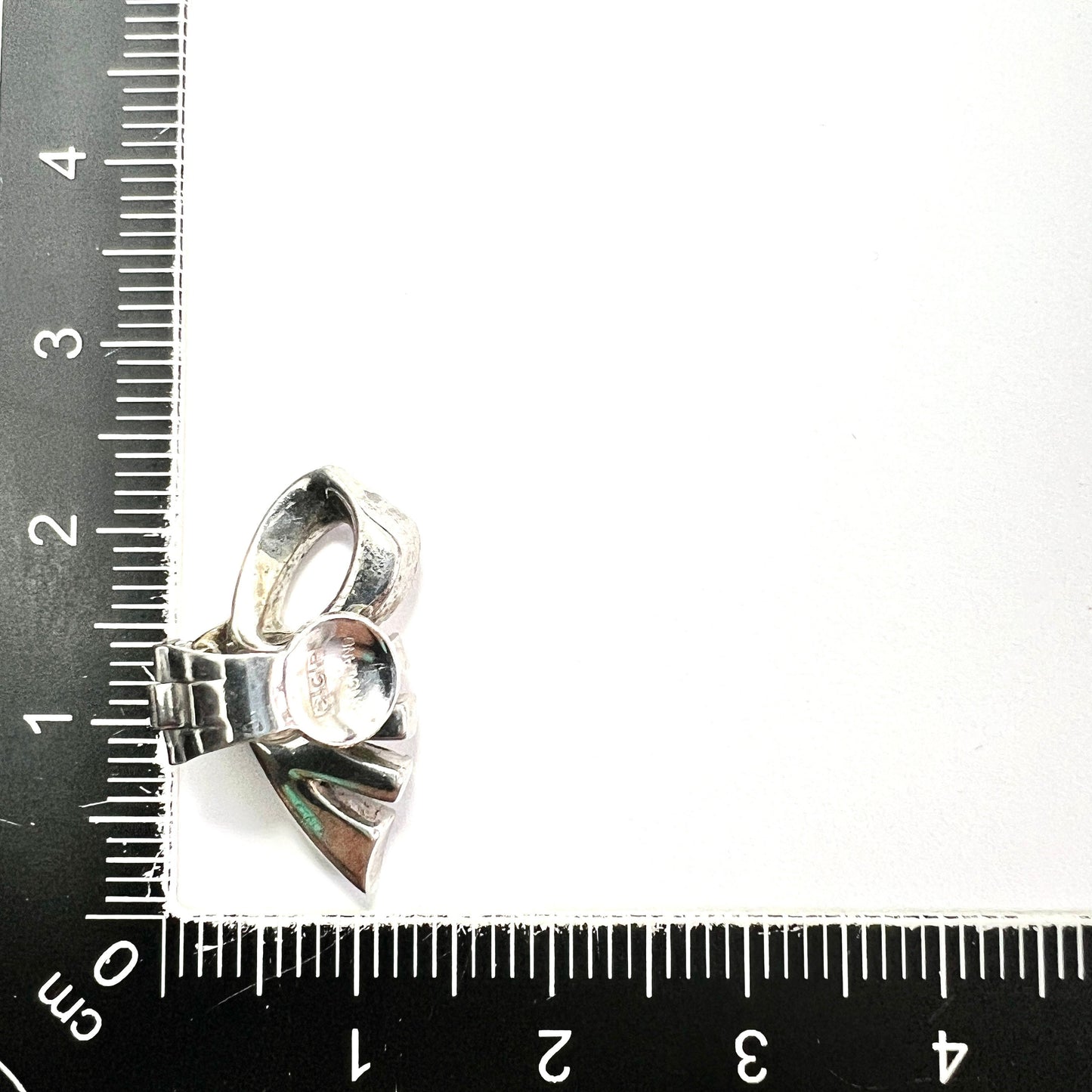 Art Deco Silver Ear Clips by Ciro