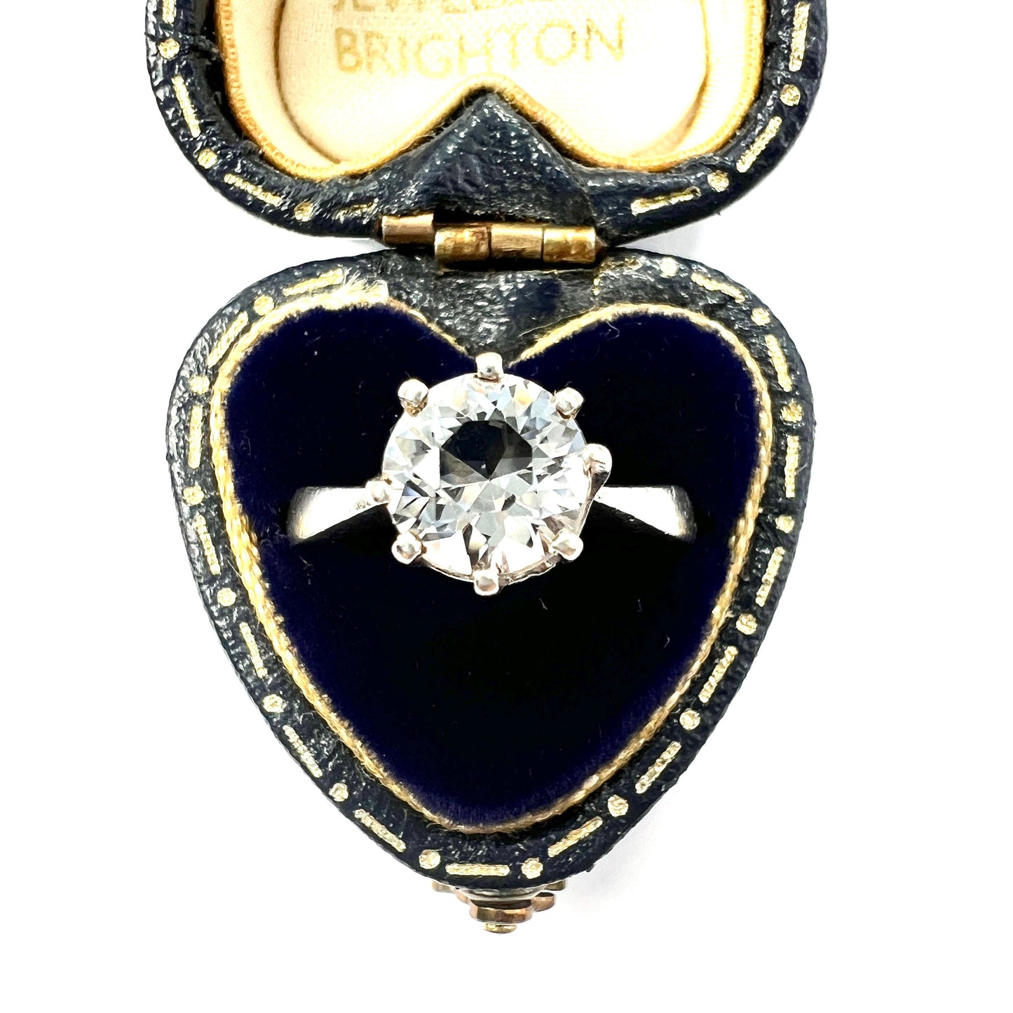 Vintage Silver Rock Crystal Solitaire Ring