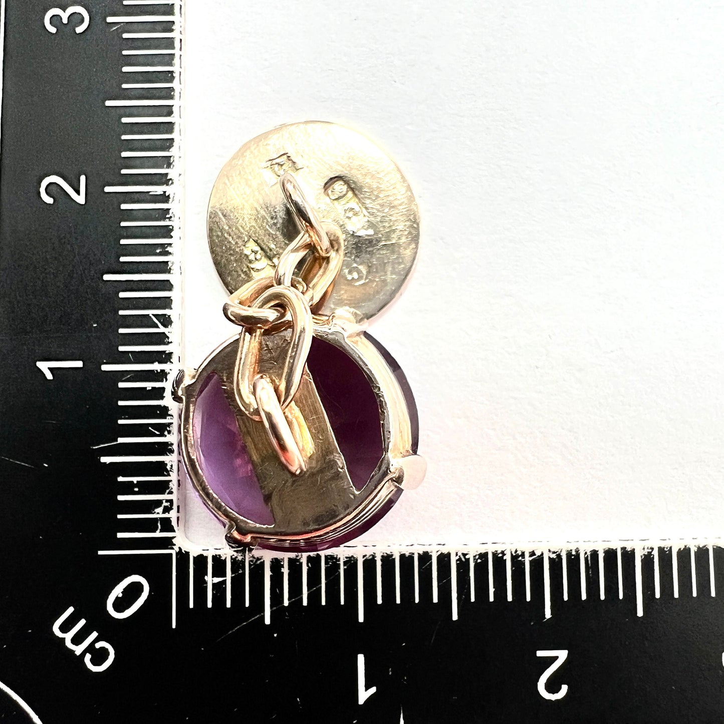 Antique 9CT Gold Corundum Cufflinks