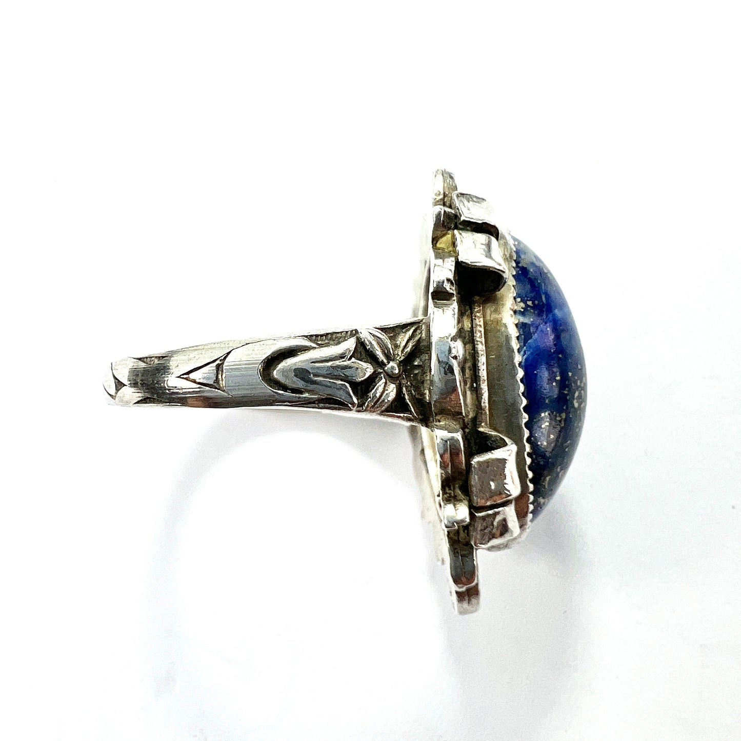 Vintage Arts and Crafts Art Nouveau Style Silver Ring att. Edith Linnell