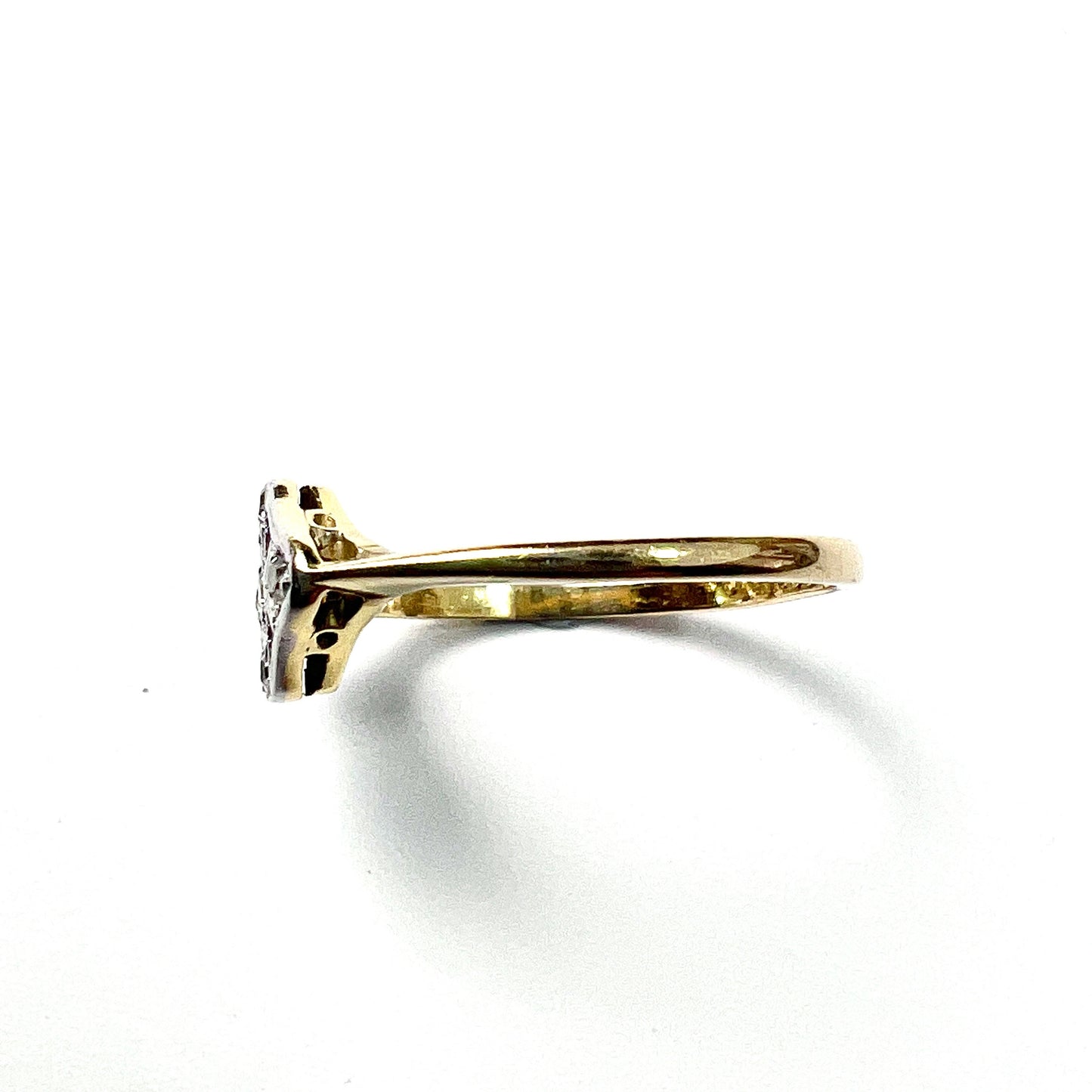 Art Deco Diamond 18CT Gold Platinum Ring
