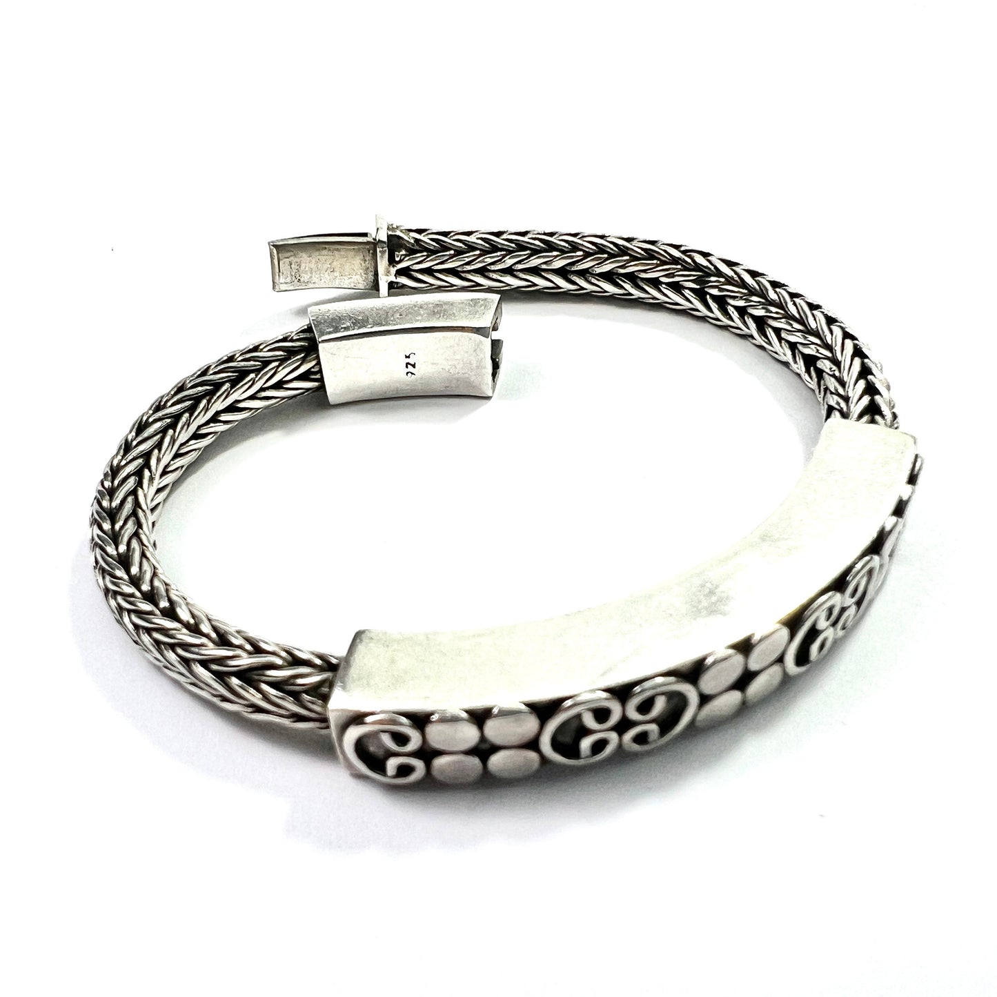 Vintage Sterling Silver Slinky Herringbone Chain Bracelet