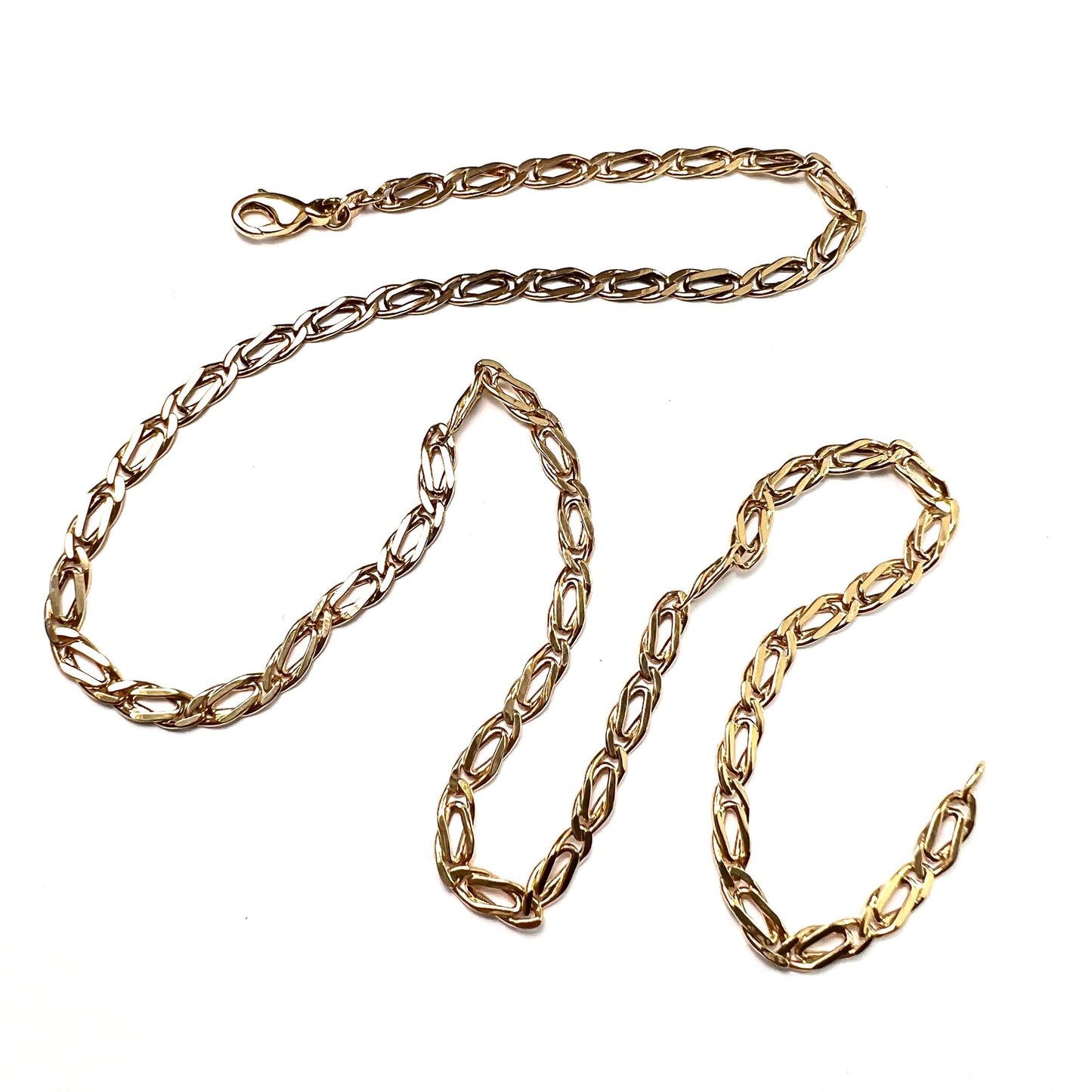 Vintage 18CT Gold Fancy Link Chain Necklace