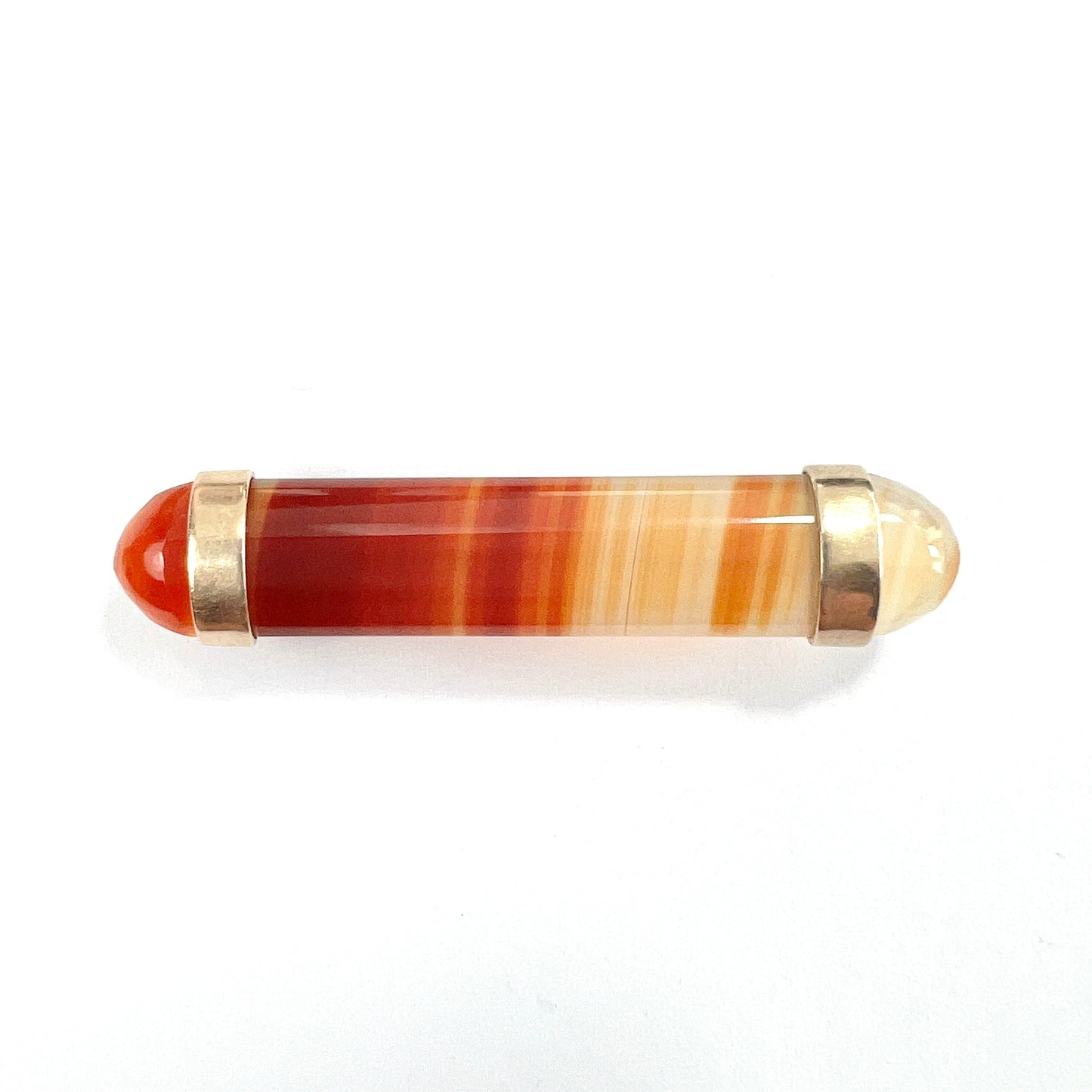 Victorian Red Agate Rose Gold Bar Brooch
