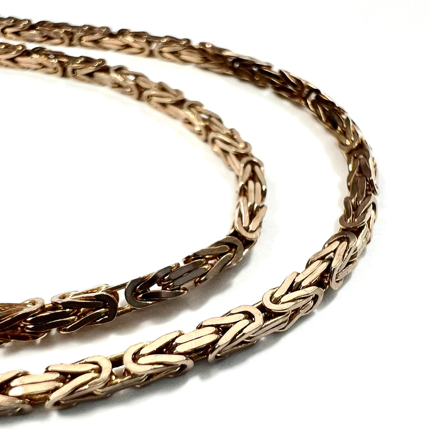 Vintage 9CT Gold Byzantine Link Chain Necklace