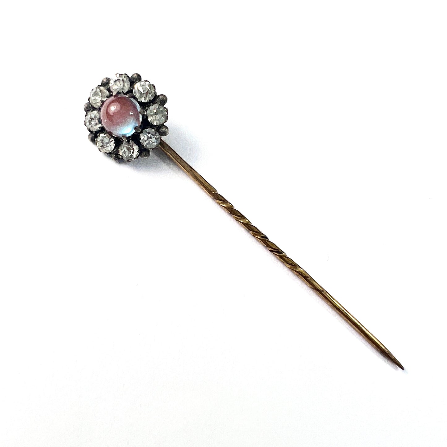 Victorian Saphiret and Foiled Paste Stick Pin