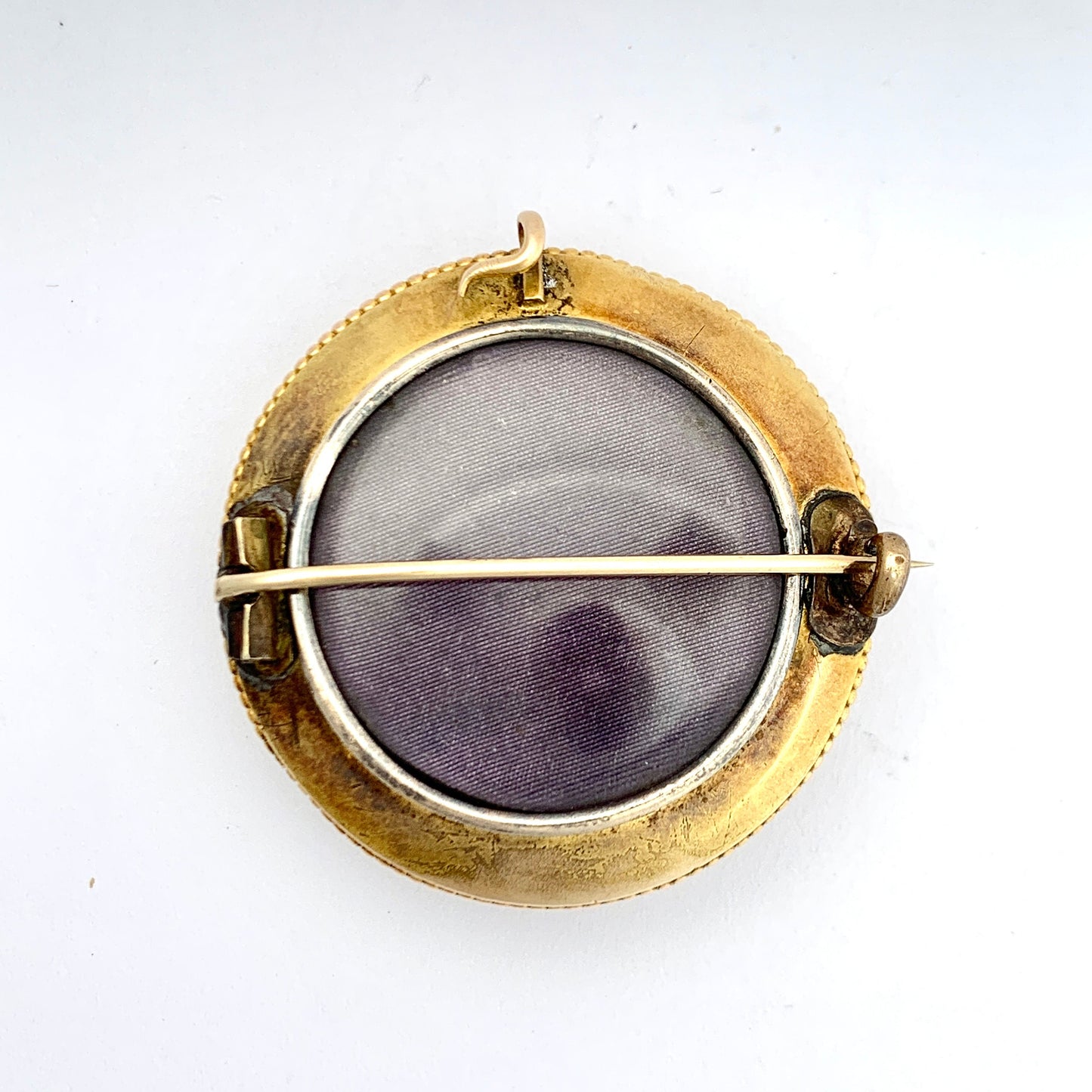 Victorian 15CT Gold Turquoise Pearl Locket Brooch Pendant