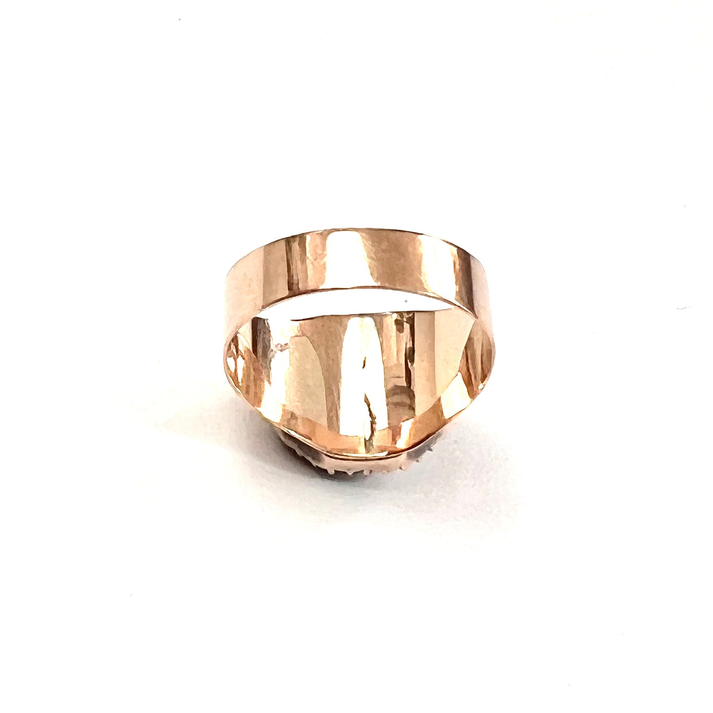 Georgian 9CT Rose Gold Citrine Paste Ring