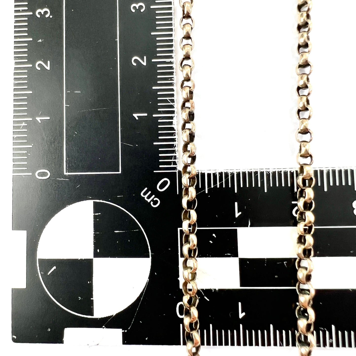 Very Long Victorian 9CT Gold Belcher/Rolo Endless Chain Necklace