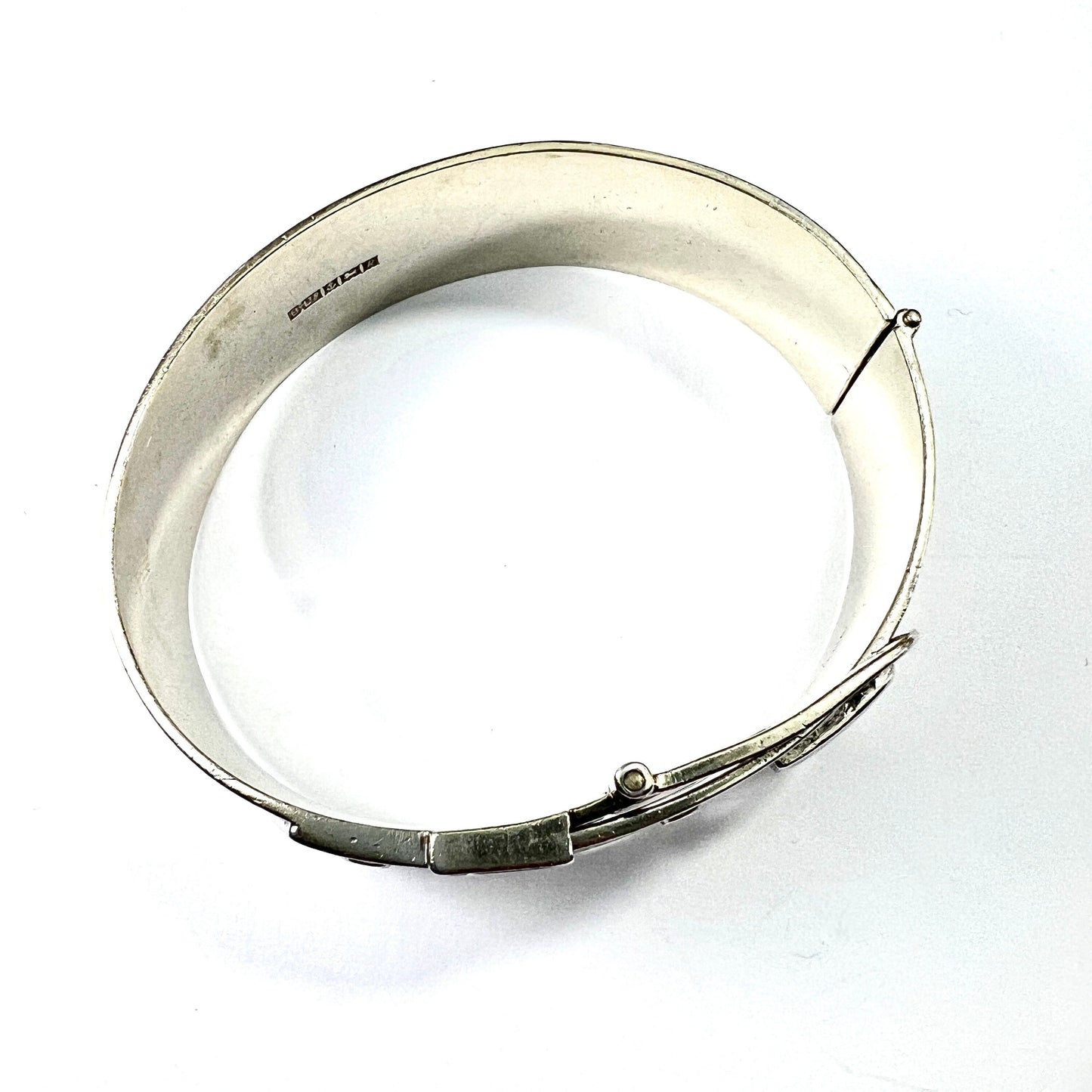 Vintage Silver Gilt Belt Buckle Cuff Bangle