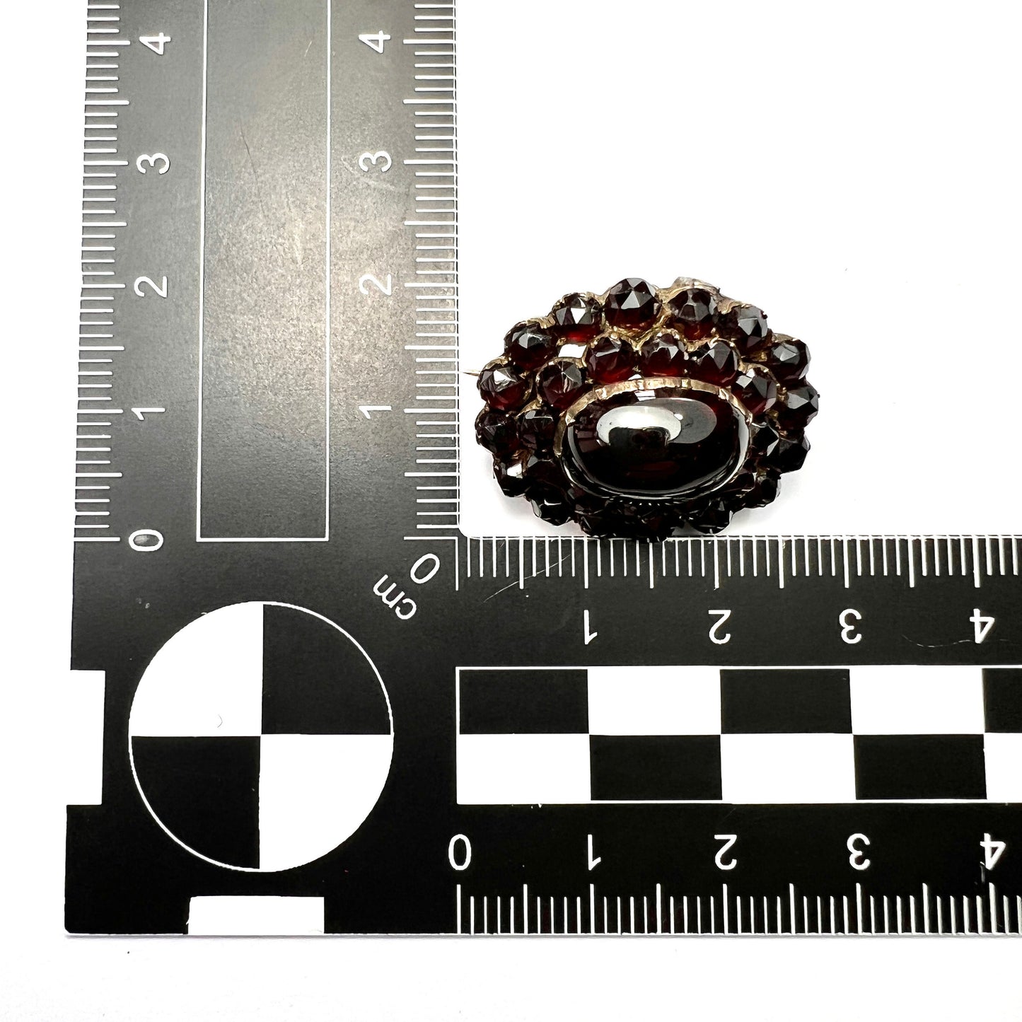Victorian Garnet Carbuncle Cluster Brooch