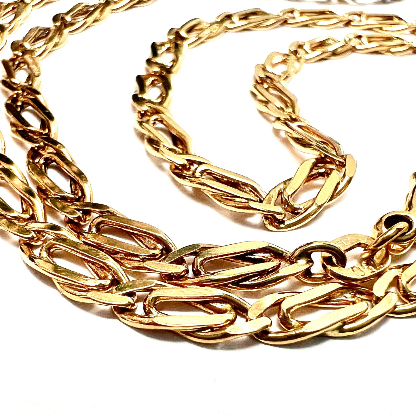 Vintage 18CT Gold Fancy Link Chain Necklace