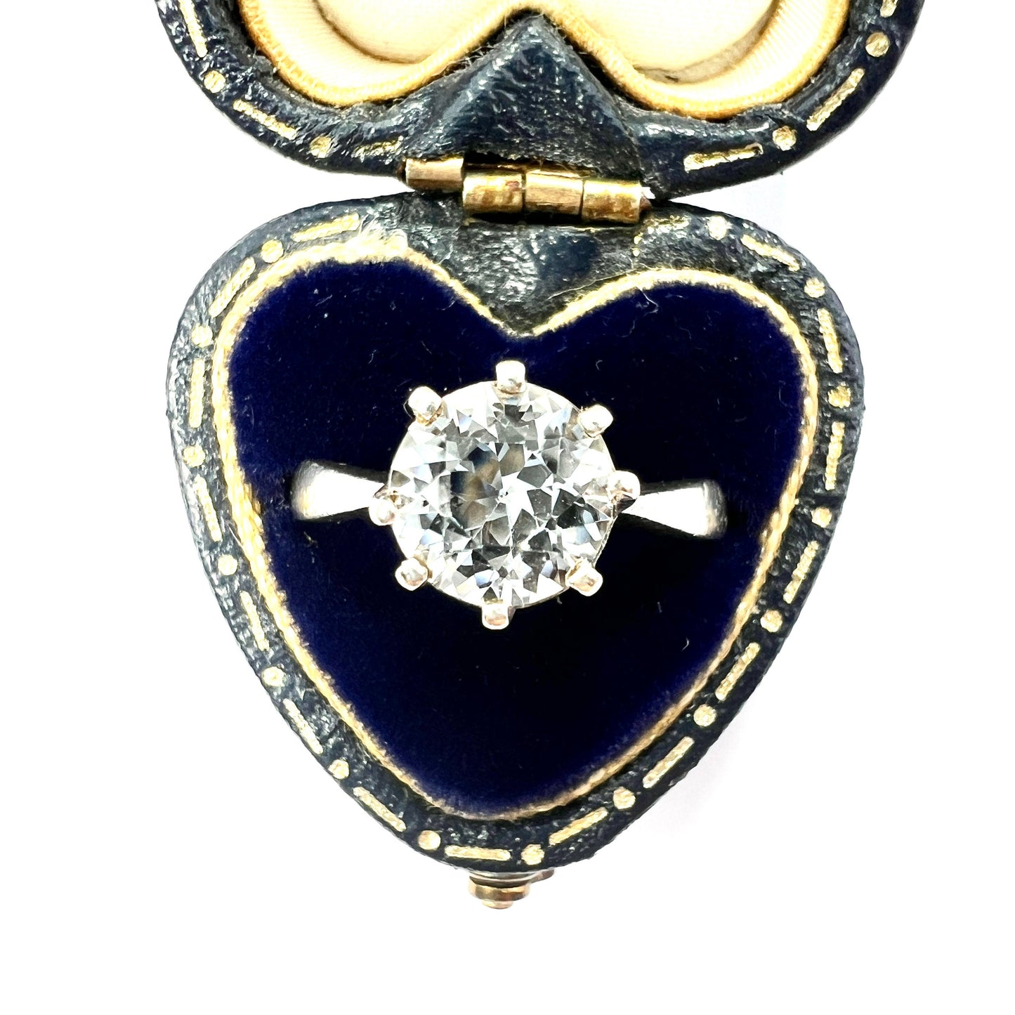 Vintage Silver Rock Crystal Solitaire Ring