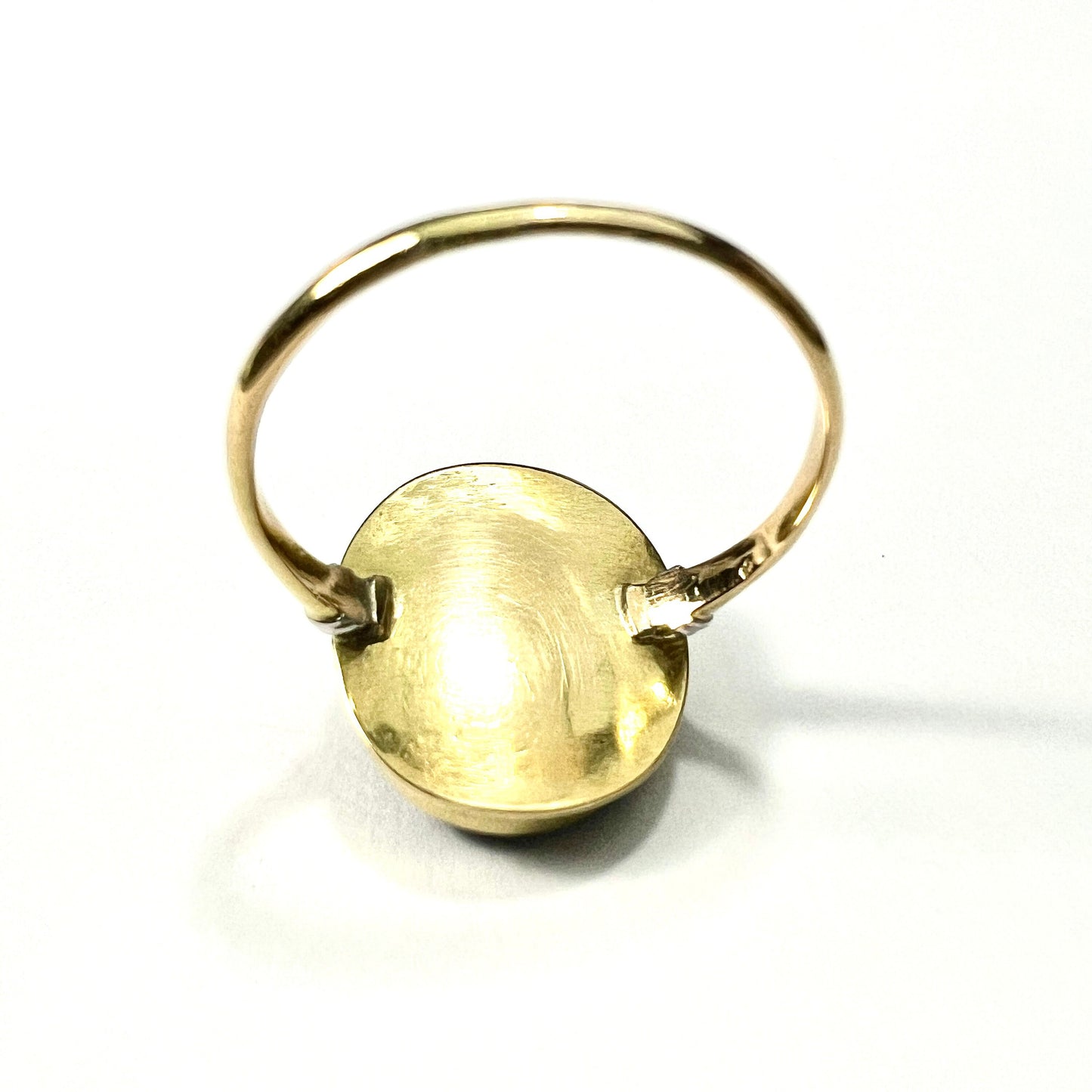 Vintage Gentleman's Carved Hardstone Gold Cameo Ring