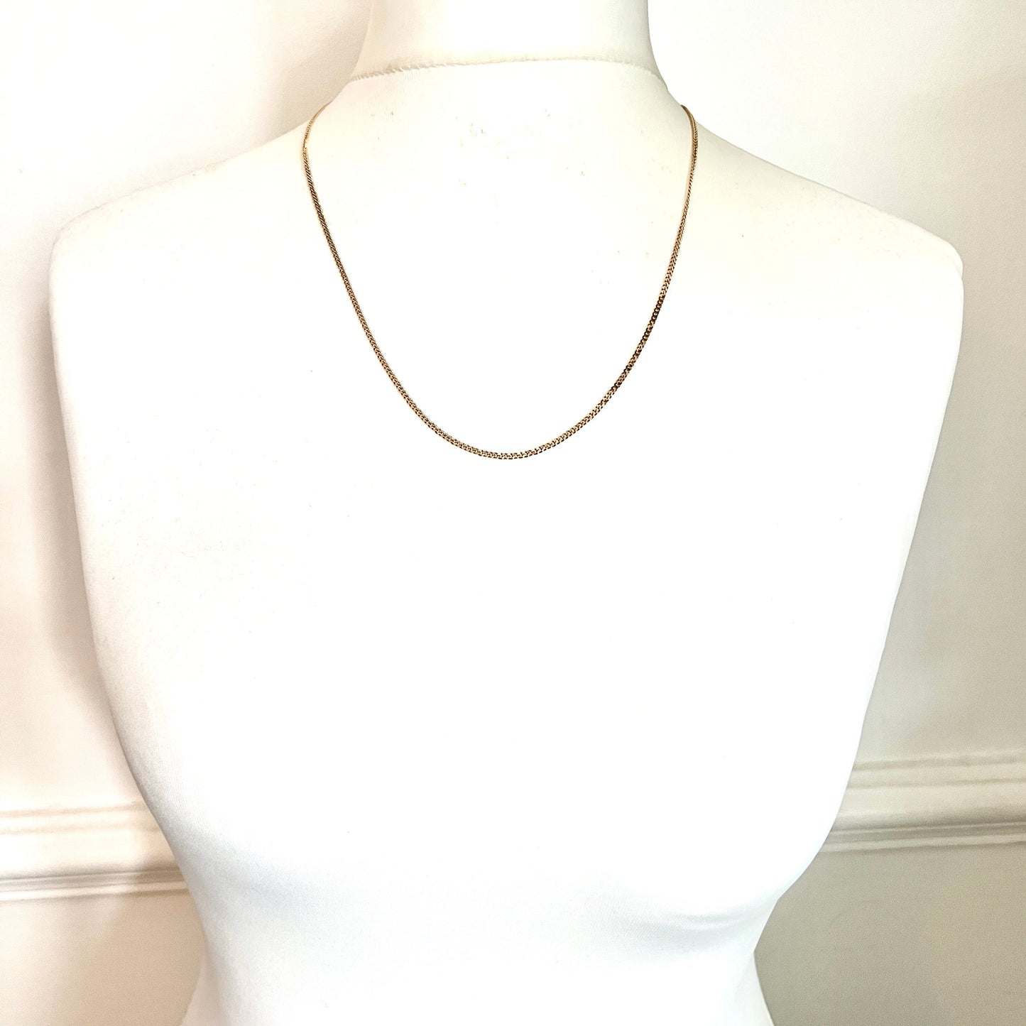 Vintage 9CT Gold Curb Chain Necklace