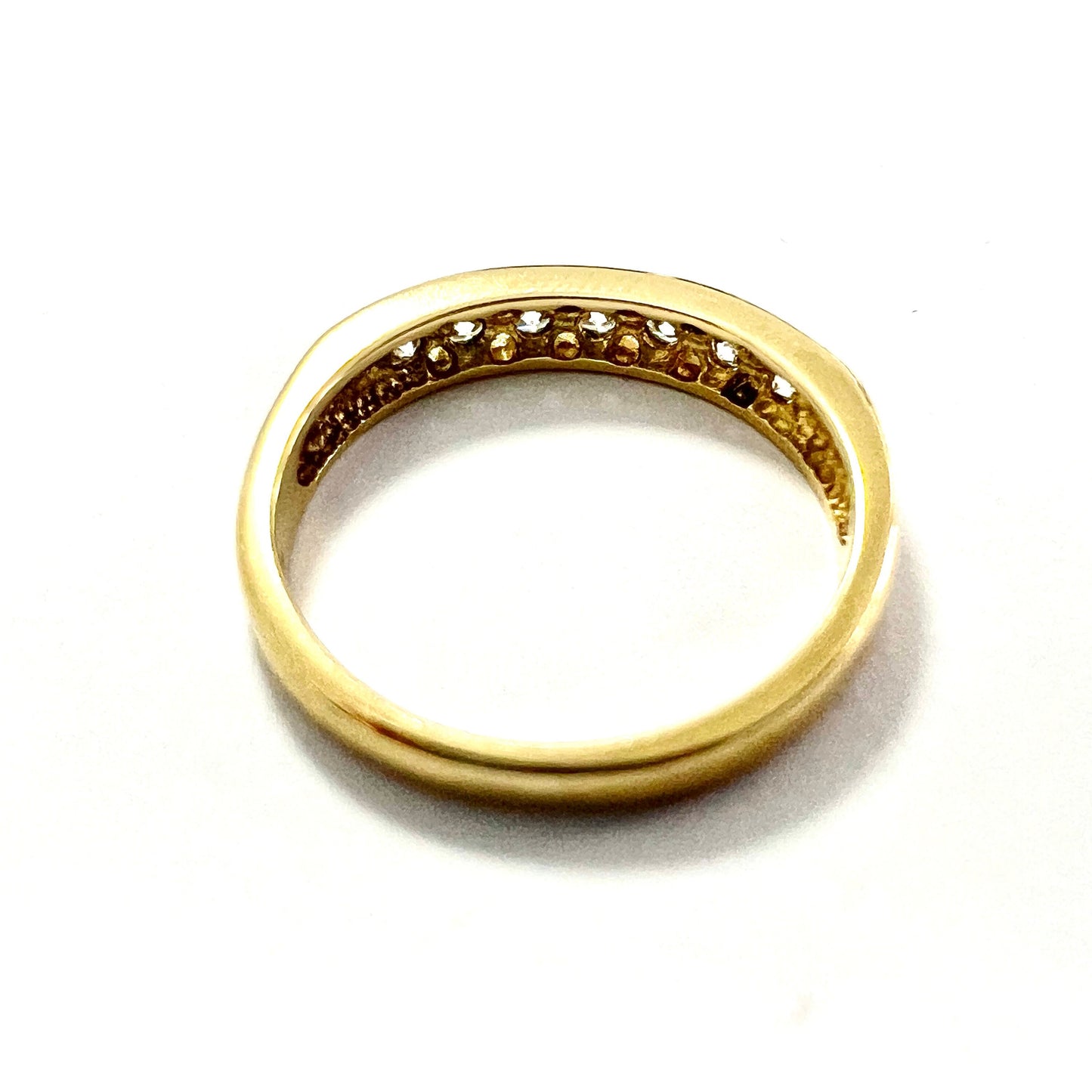 Vintage 18CT Gold Diamond Half Eternity Engagement Ring