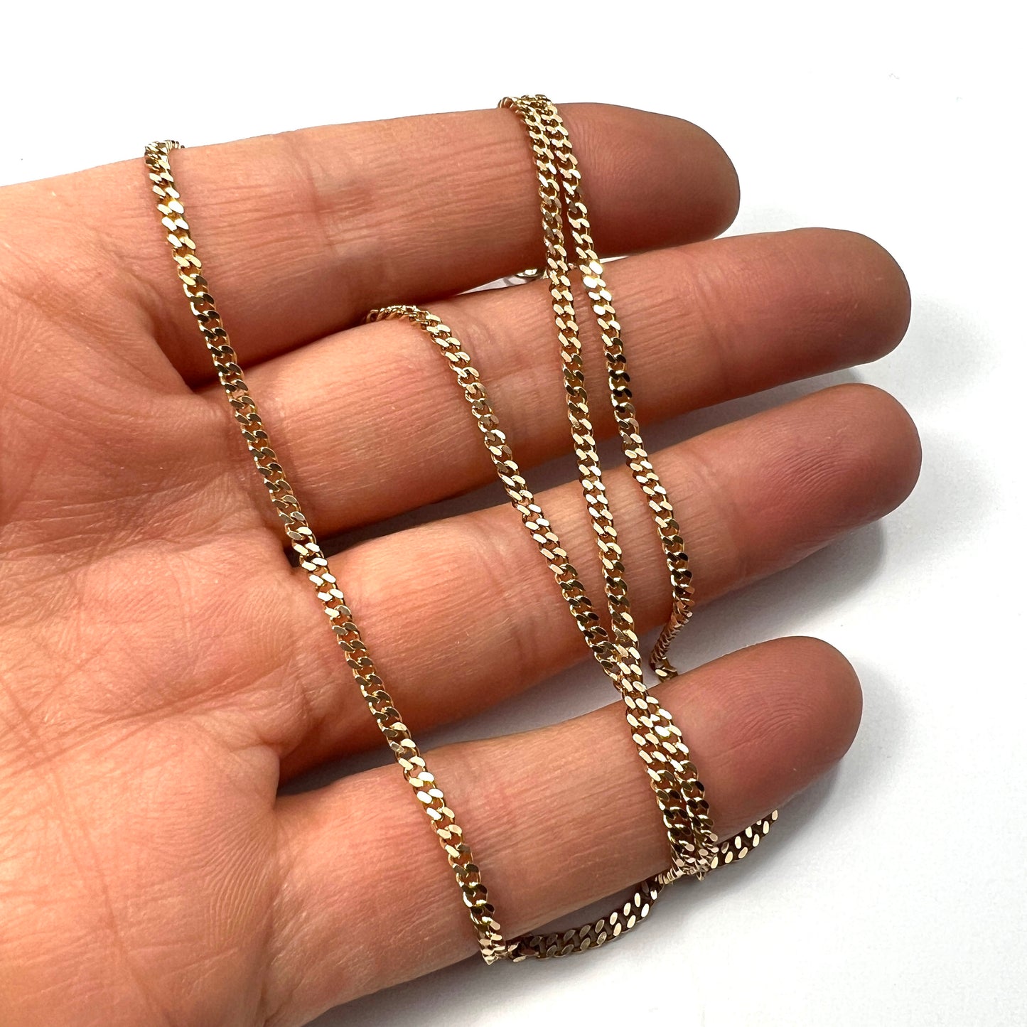 Vintage 9CT Gold Curb Chain Necklace