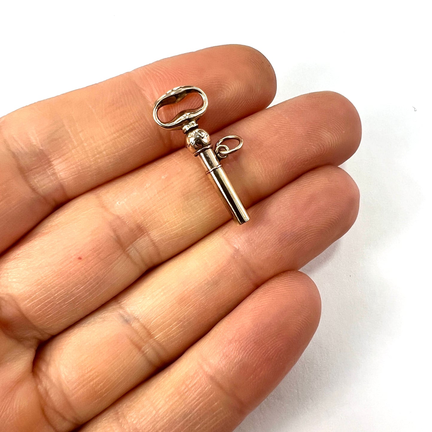 Victorian 9CT Gold Watch Key Pendant