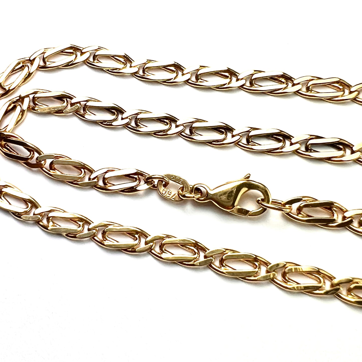 Vintage 18CT Gold Fancy Link Chain Necklace
