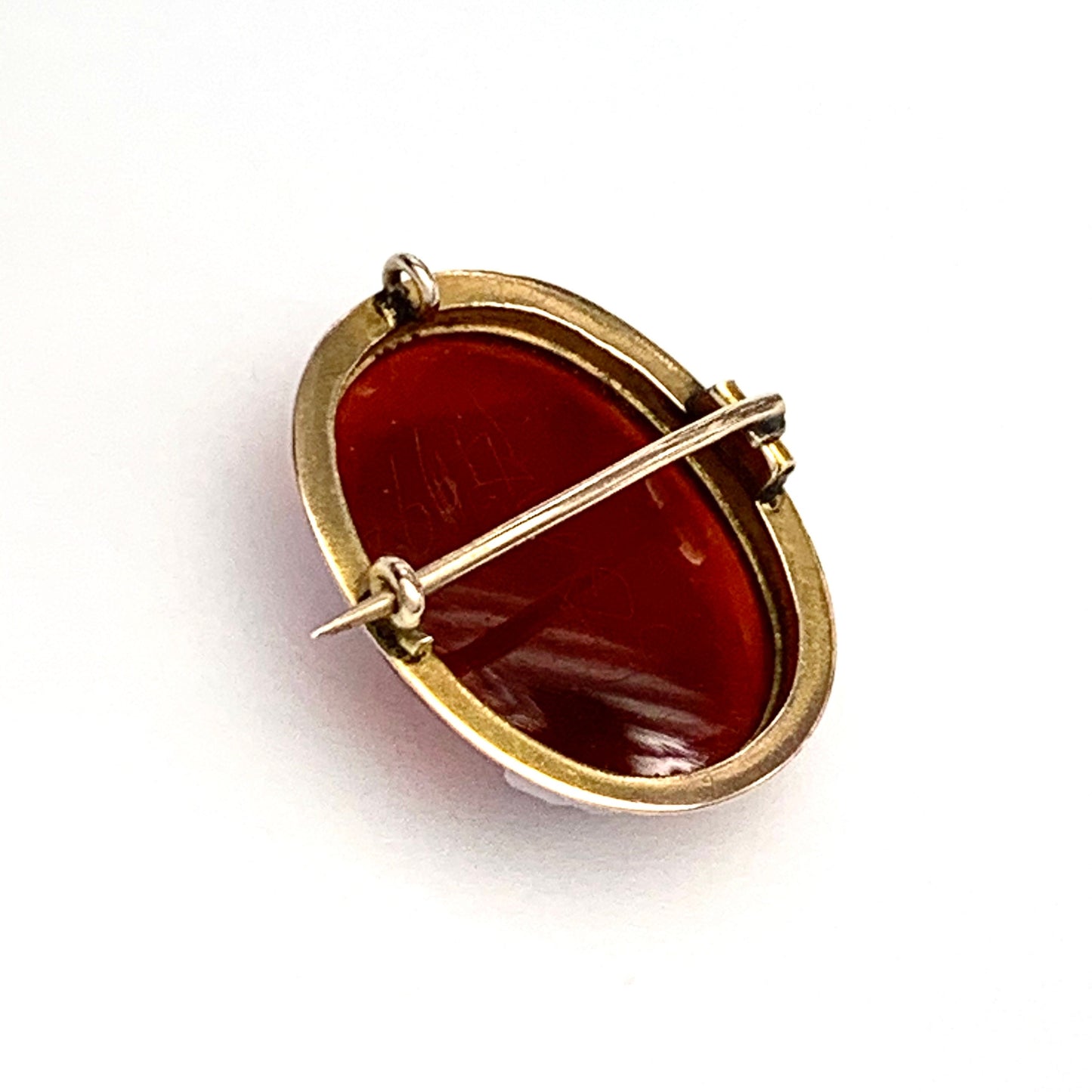 Victorian 9CT Gold Ajax Warrior Cameo Brooch