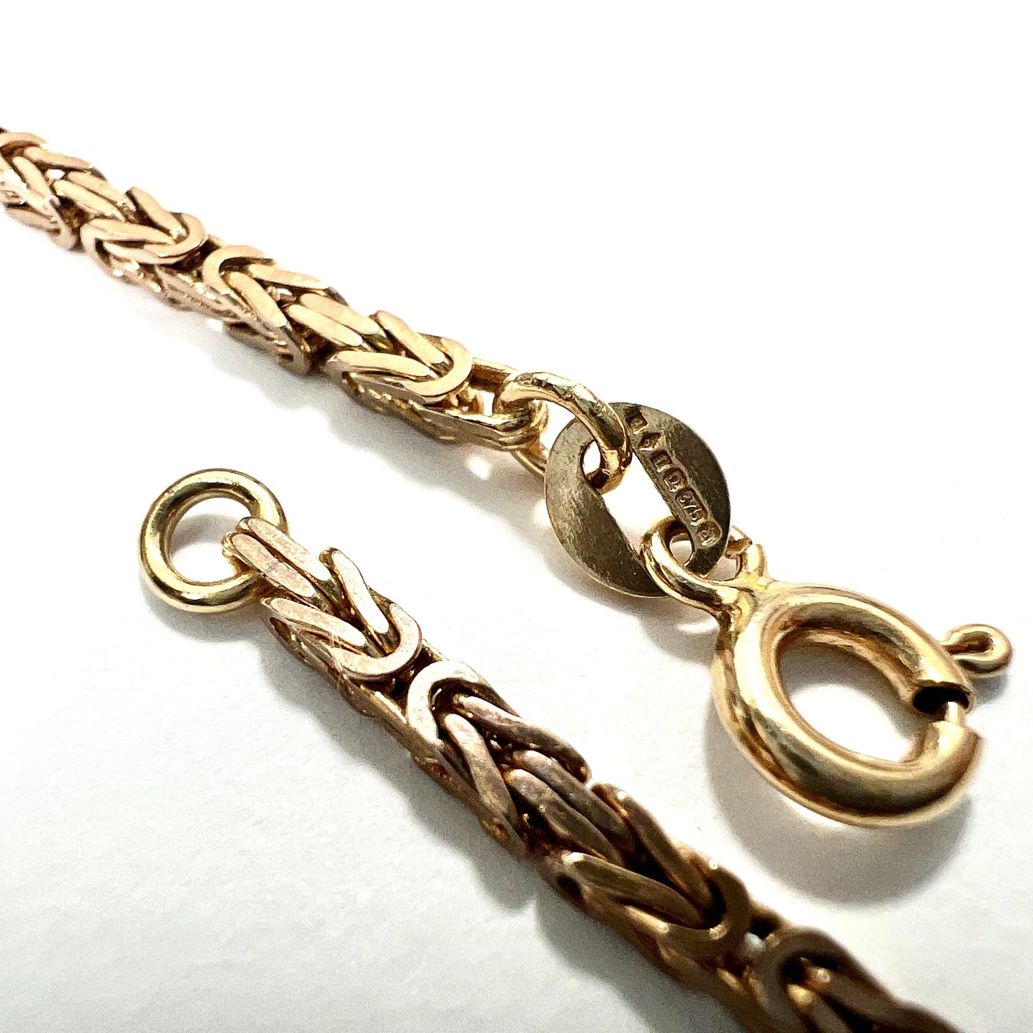 Vintage 9CT Gold Byzantine Link Chain Necklace