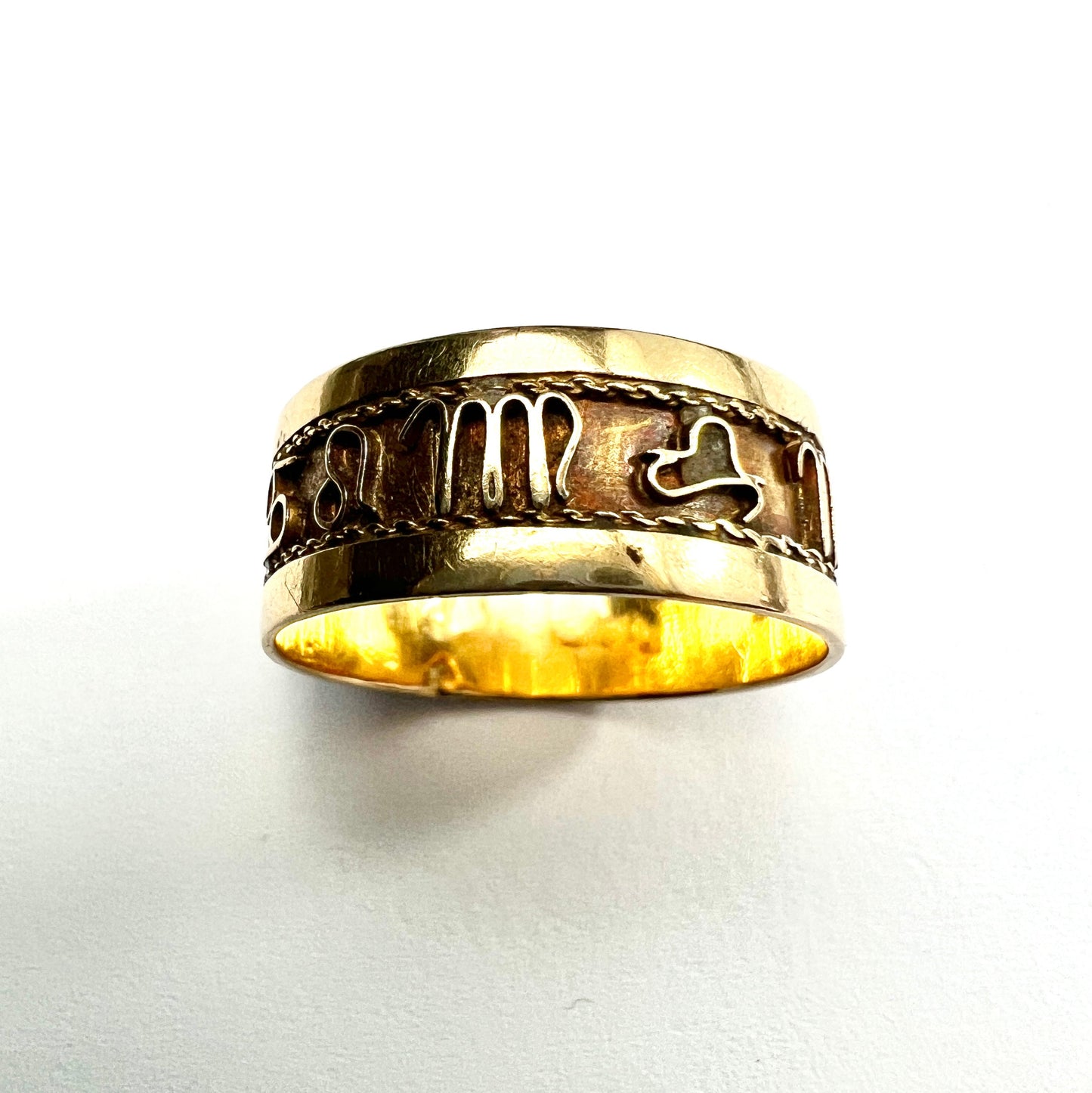Georgian 18CT Gold Zodiac Ring