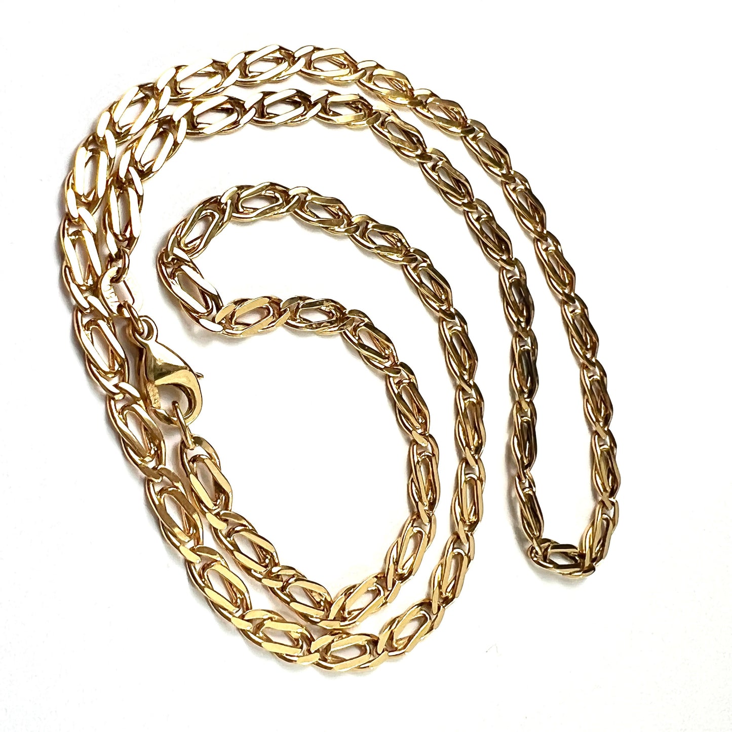 Vintage 18CT Gold Fancy Link Chain Necklace