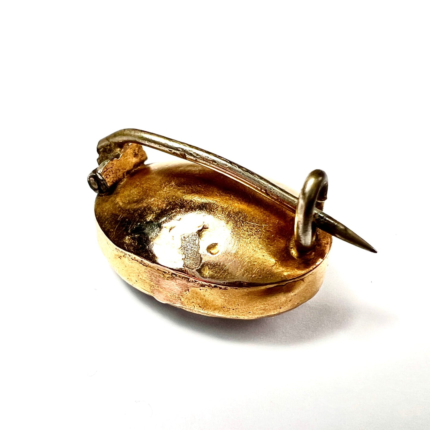 Georgian 15CT Gold Foiled Rock Crystal Brooch
