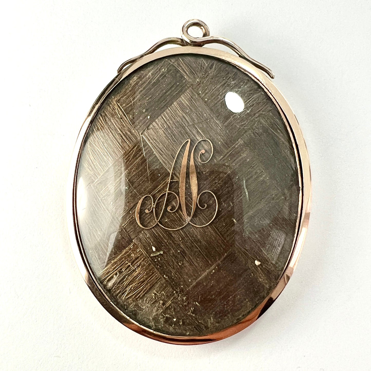 Large Regency/Victorian Lady Handpainted Miniature Pendant