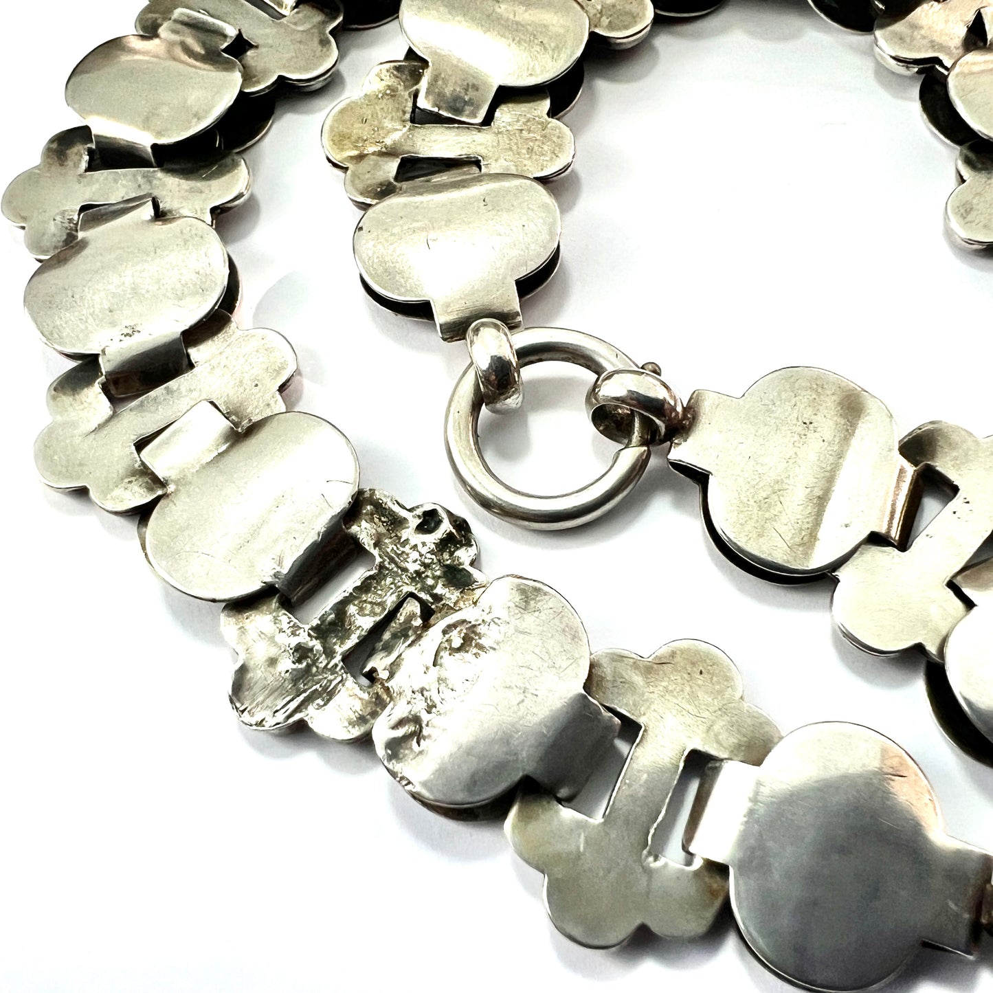 Victorian Silver Book Chain Collar Necklace