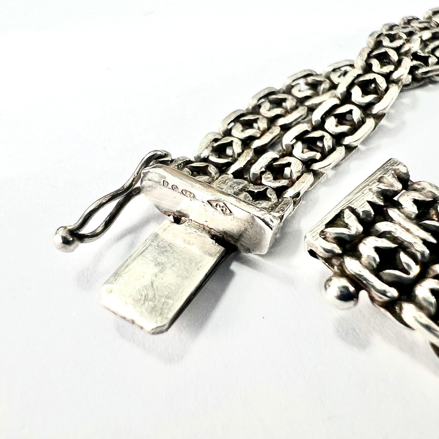Vintage Sterling Silver Double Chain Bracelet