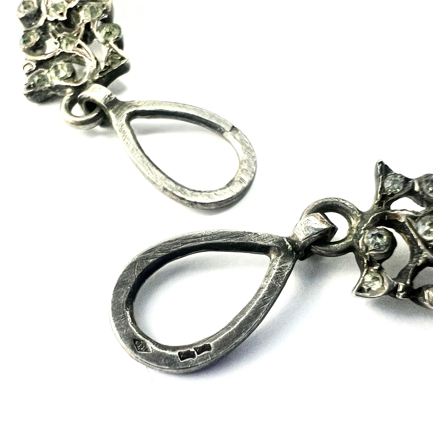 19th Century French Paste Yvetot Silver Necklace
