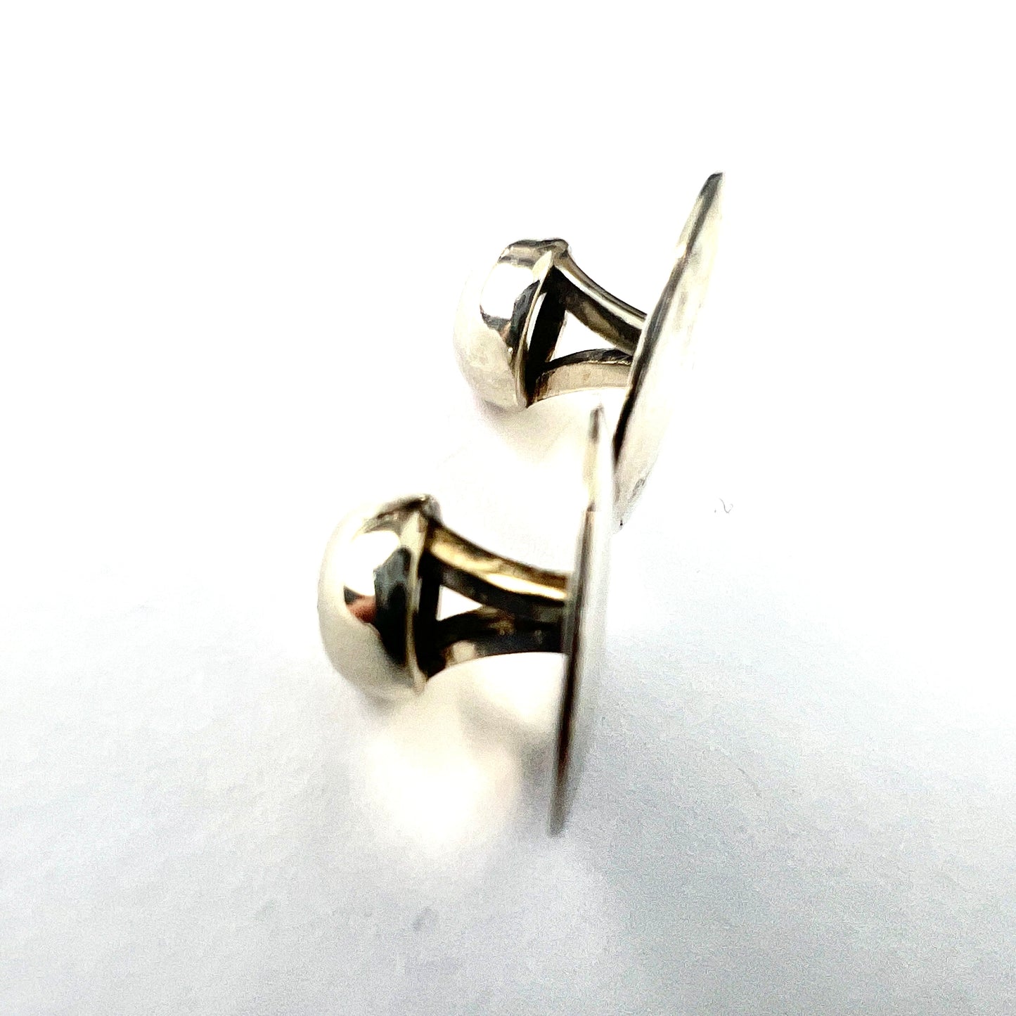 Boxed Vintage Diamond 18CT White Gold Shirt Studs