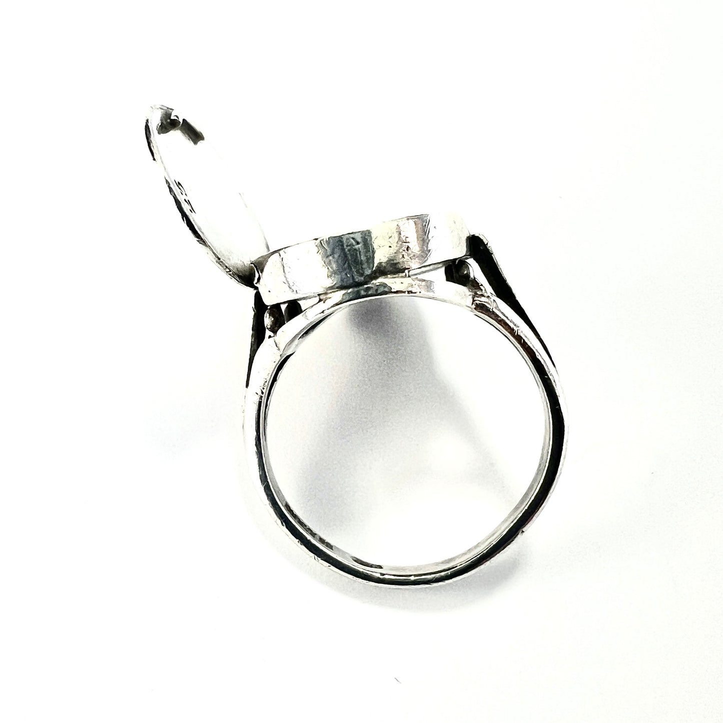 Vintage Sterling Silver Secret Locket Ring