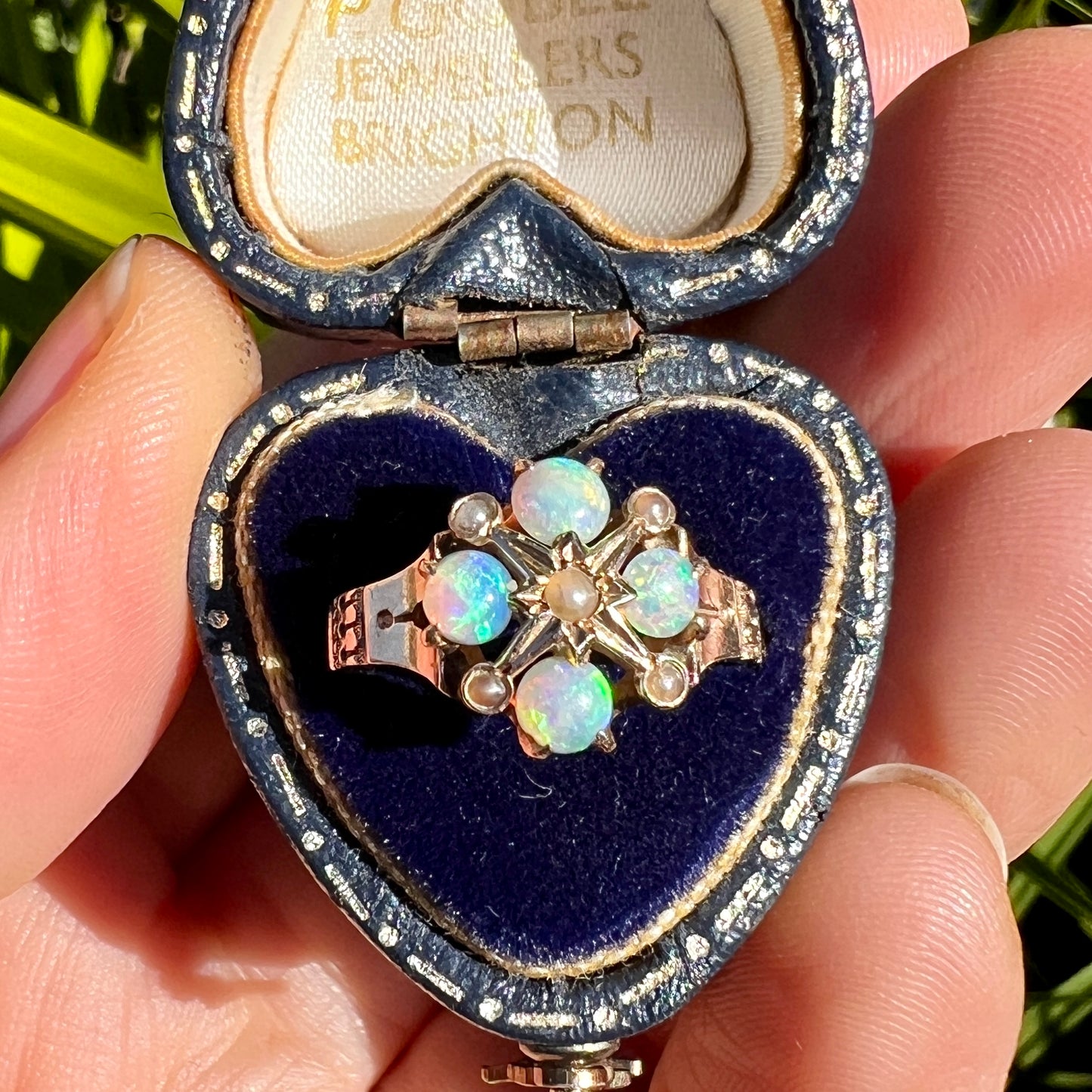 Antique Opal and Pearl 9CT Gold Ring