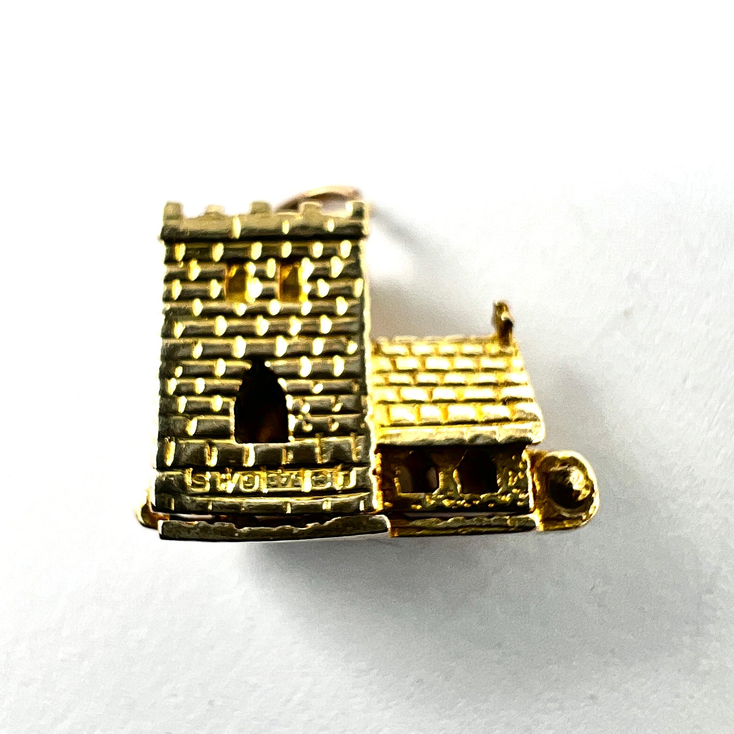 Vintage 9CT Gold Opening Church Wedding Charm