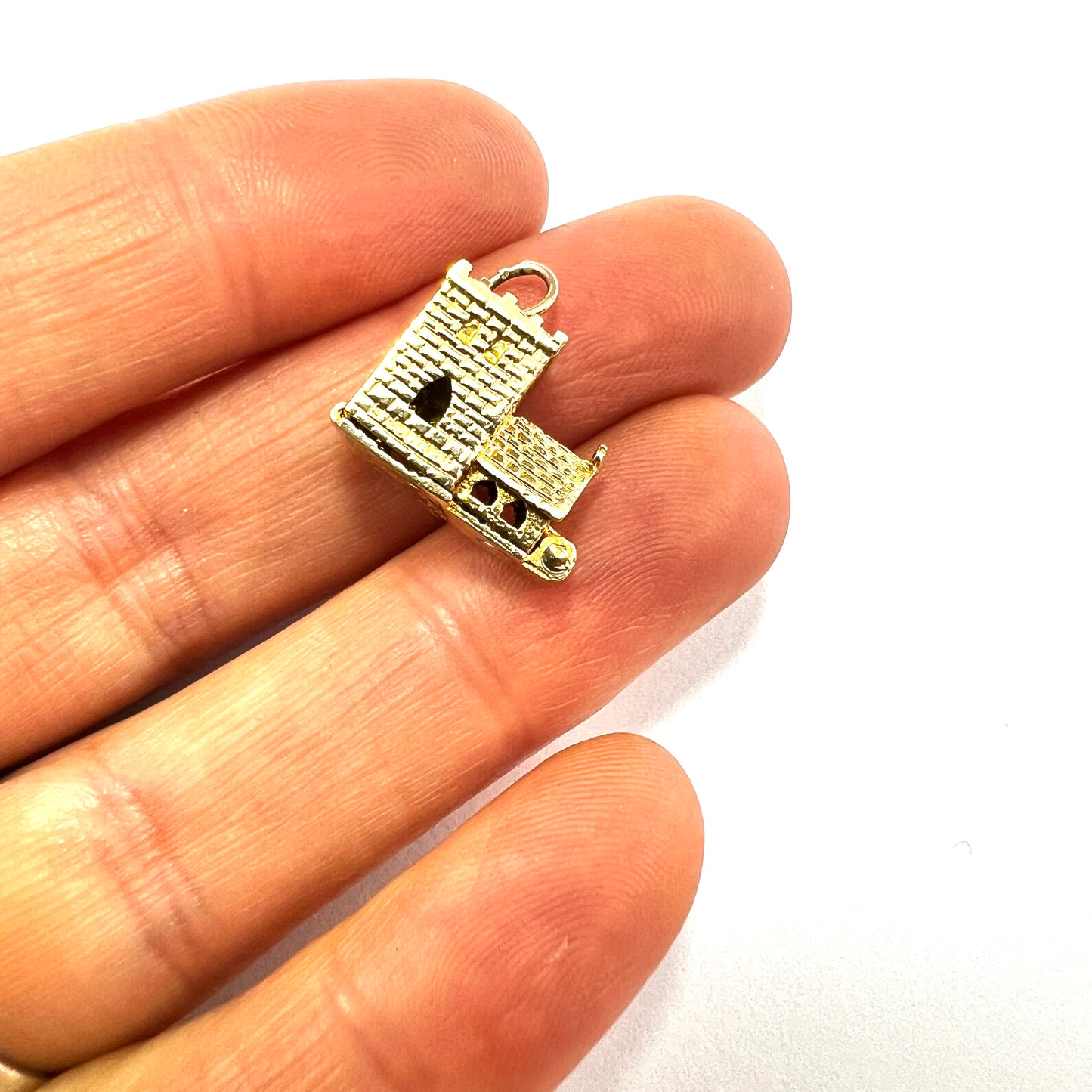 Vintage 9CT Gold Opening Church Wedding Charm